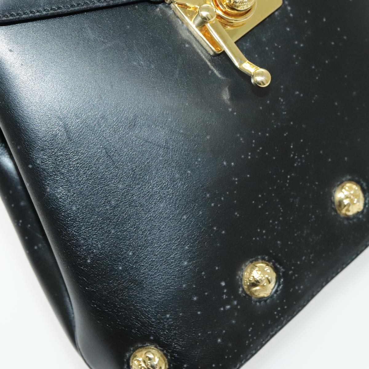 Salvatore Ferragamo Black Leather Handbag (Pre-Owned) Size ONE SIZE - 14 Thumbnail