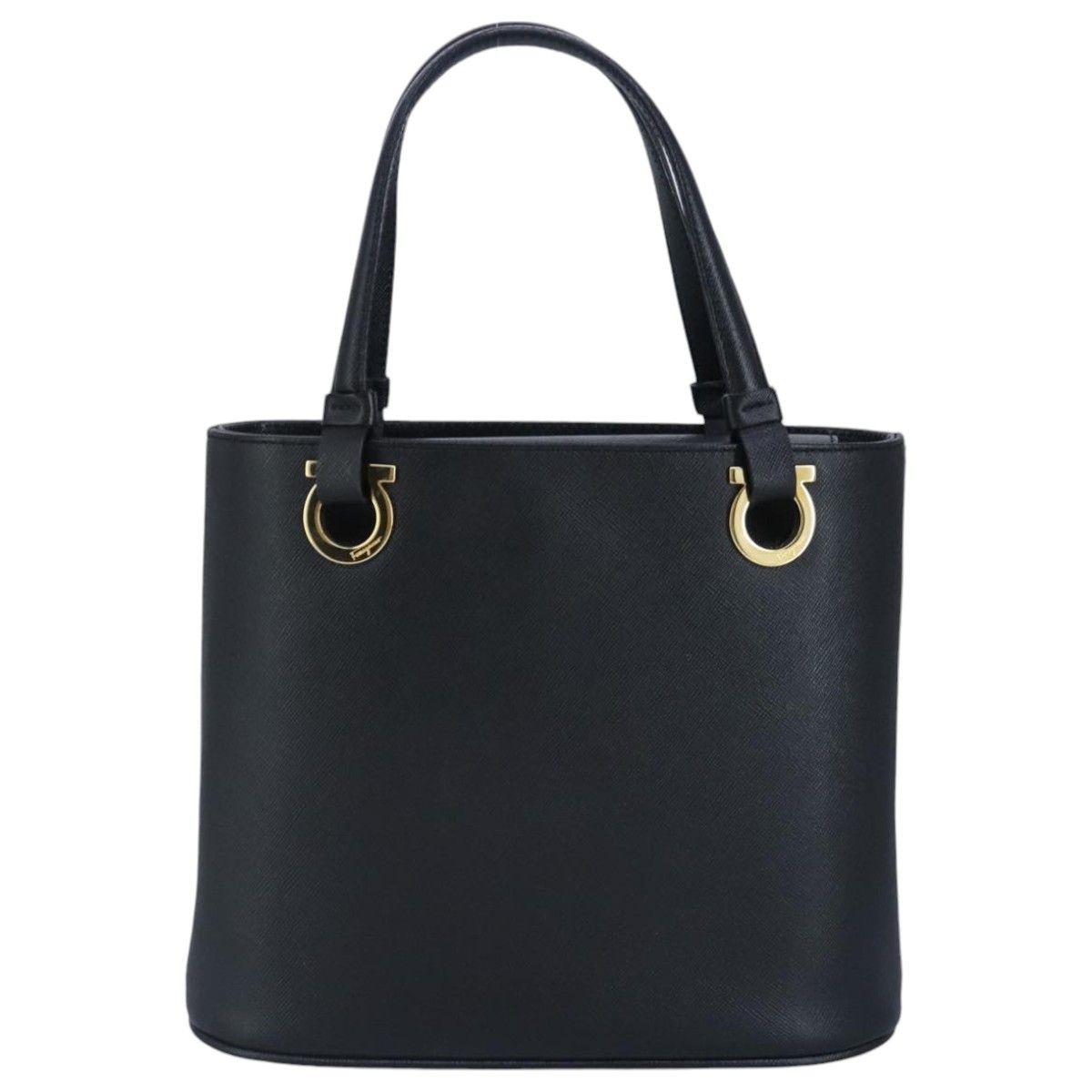 Salvatore Ferragamo Gancini Black Leather Handbag (Pre-Owned) Size ONE SIZE - 2 Thumbnail