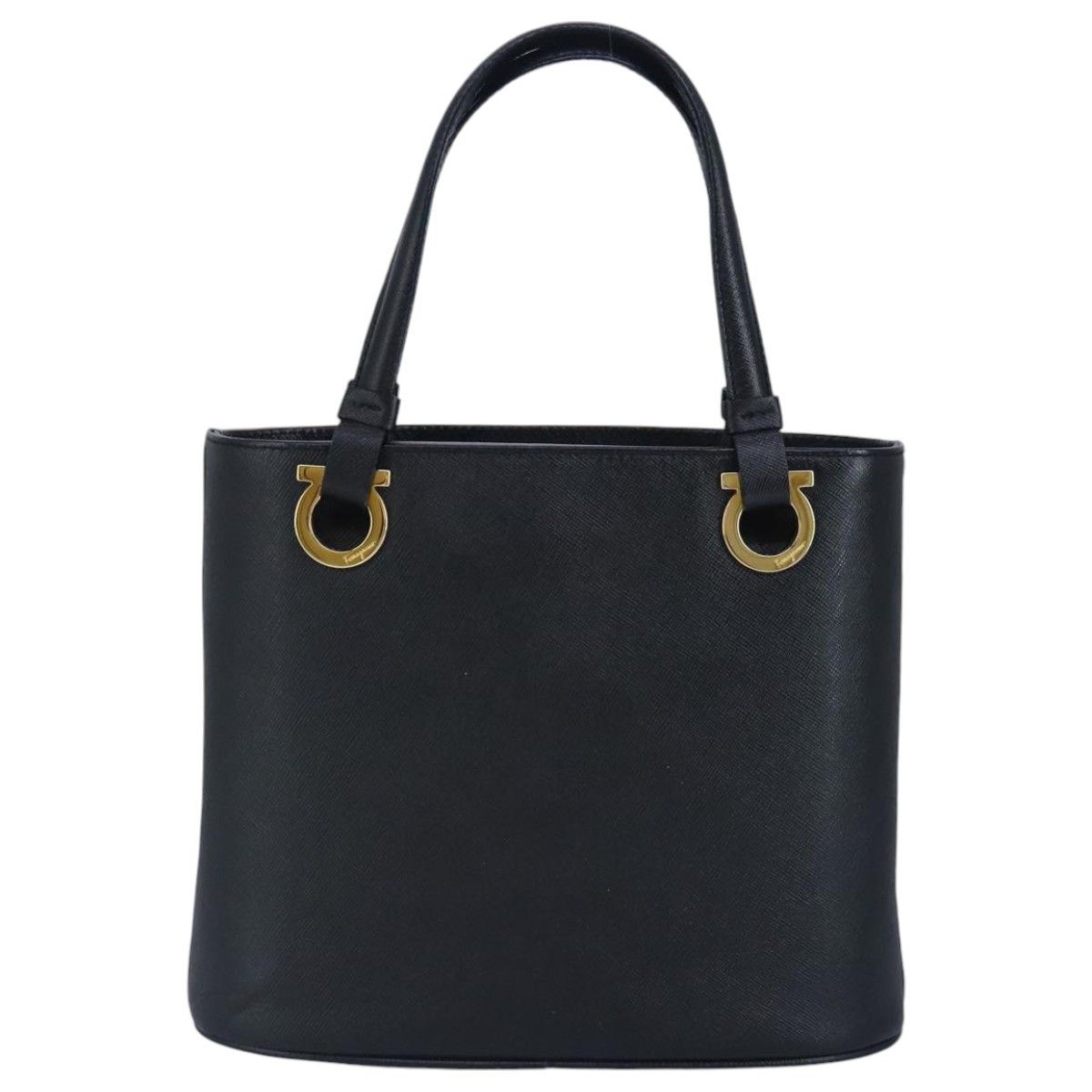Salvatore Ferragamo Gancini Black Leather Handbag (Pre-Owned) Size ONE SIZE - 3 Thumbnail