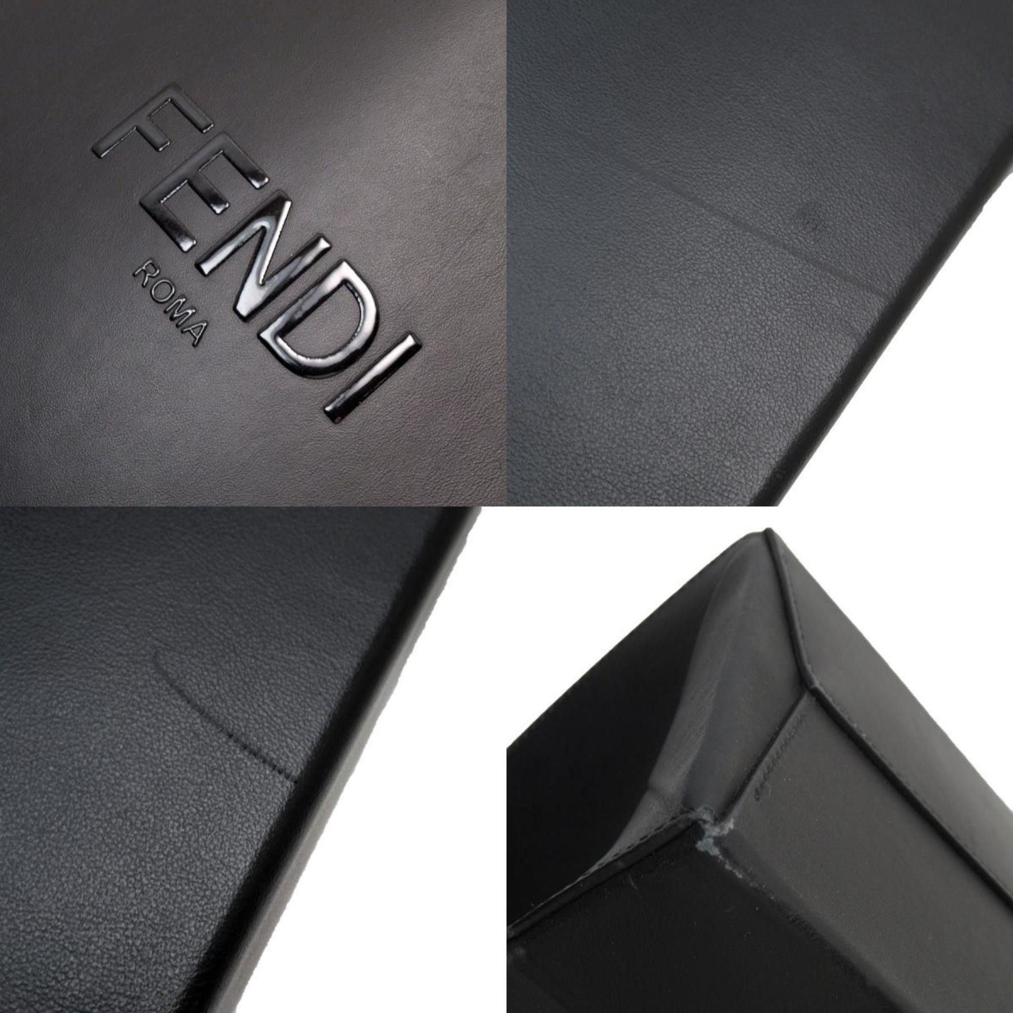 Fendi FENDI handbag bag medium leather black men's 7VA513 AFB3 t19548a Size ONE SIZE - 4 Thumbnail