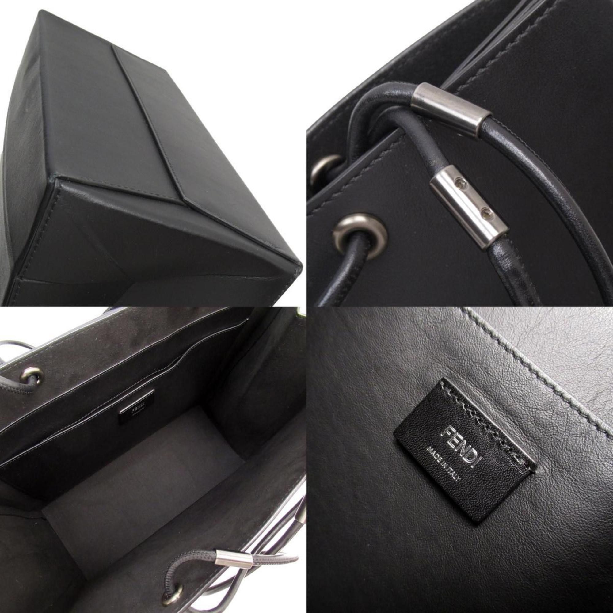 Fendi FENDI handbag bag medium leather black men's 7VA513 AFB3 t19548a Size ONE SIZE - 5 Thumbnail