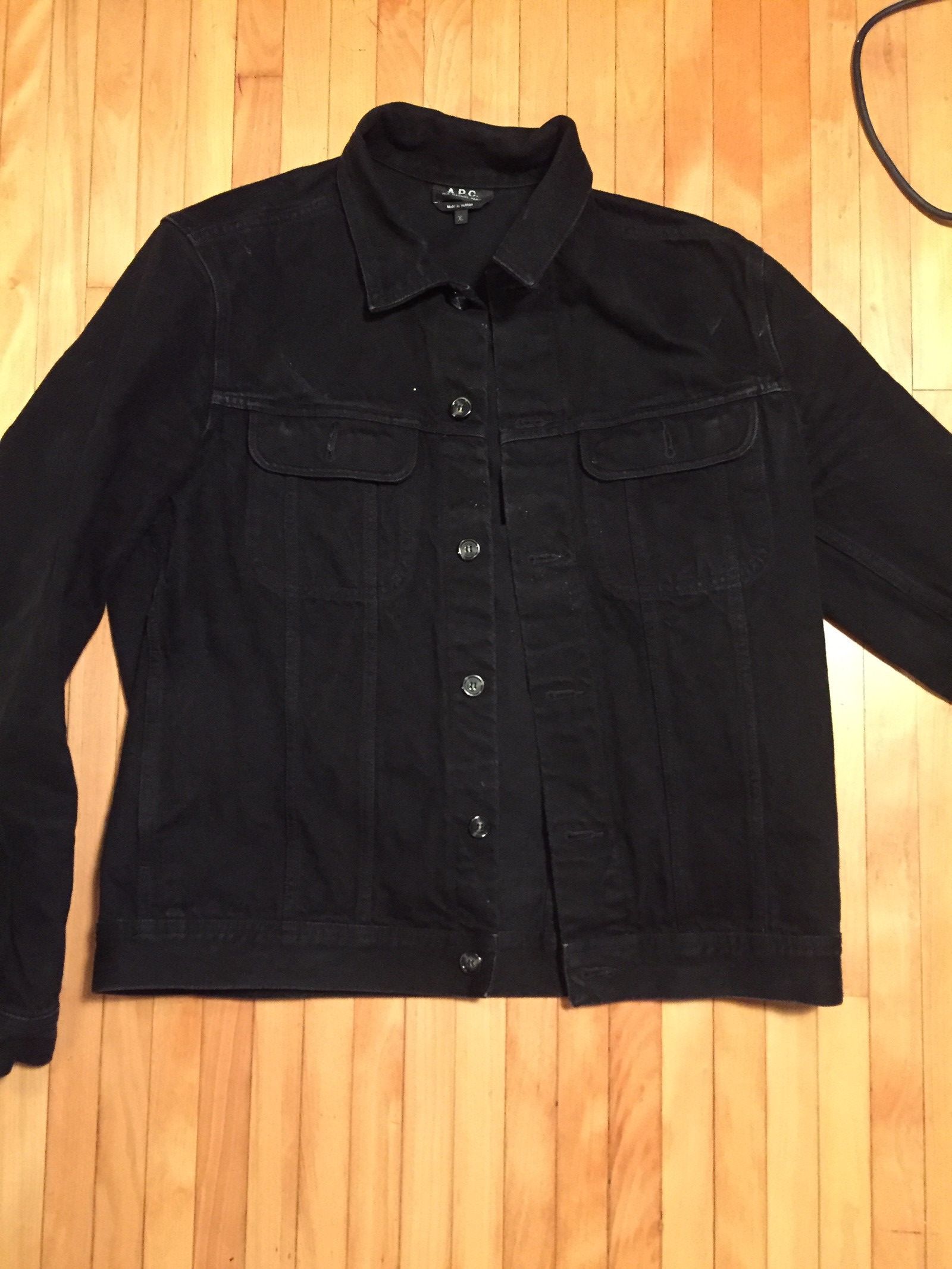 A.P.C. Black Denim Jacket Size US XL / EU 56 / 4 - 1 Thumbnail