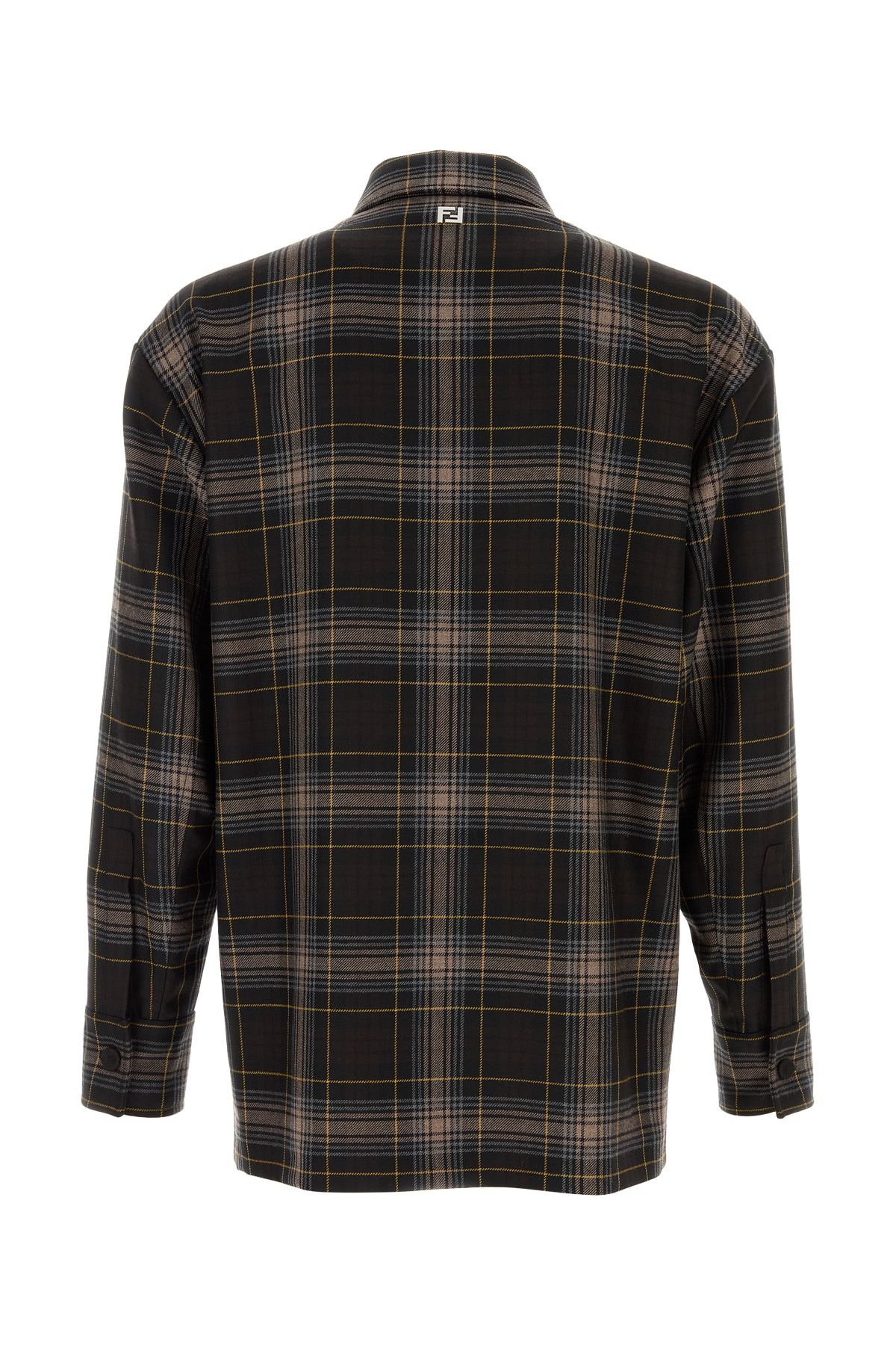 Fendi Embroidered Wool Shirt Size US L / EU 52-54 / 3 - 2 Thumbnail
