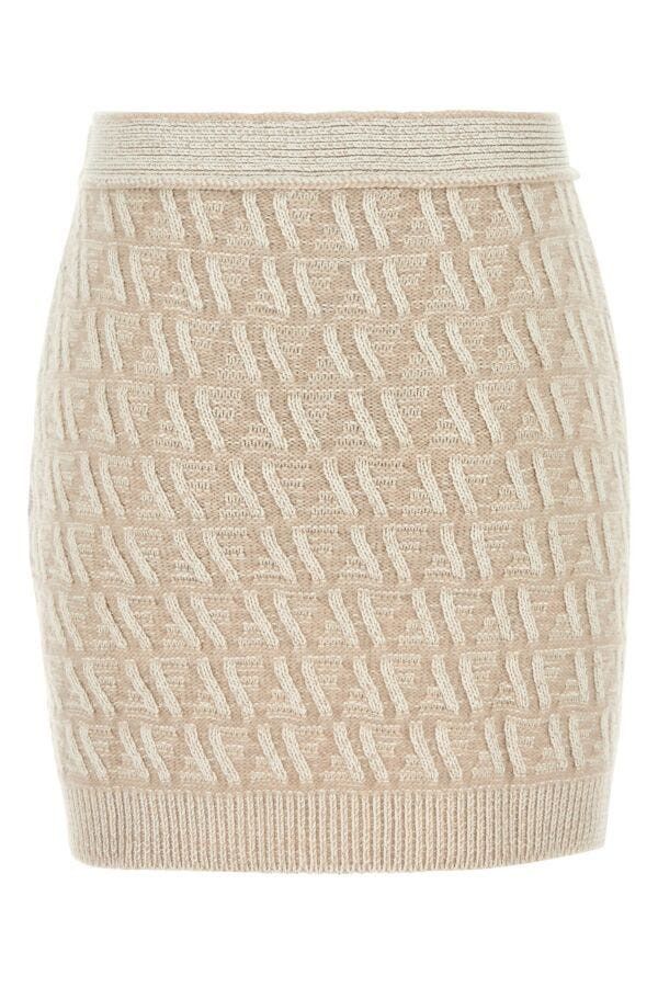 Fendi Embroidered Silk Blend Mini Skirt Size 28" / US 6 / IT 42 - 4 Thumbnail