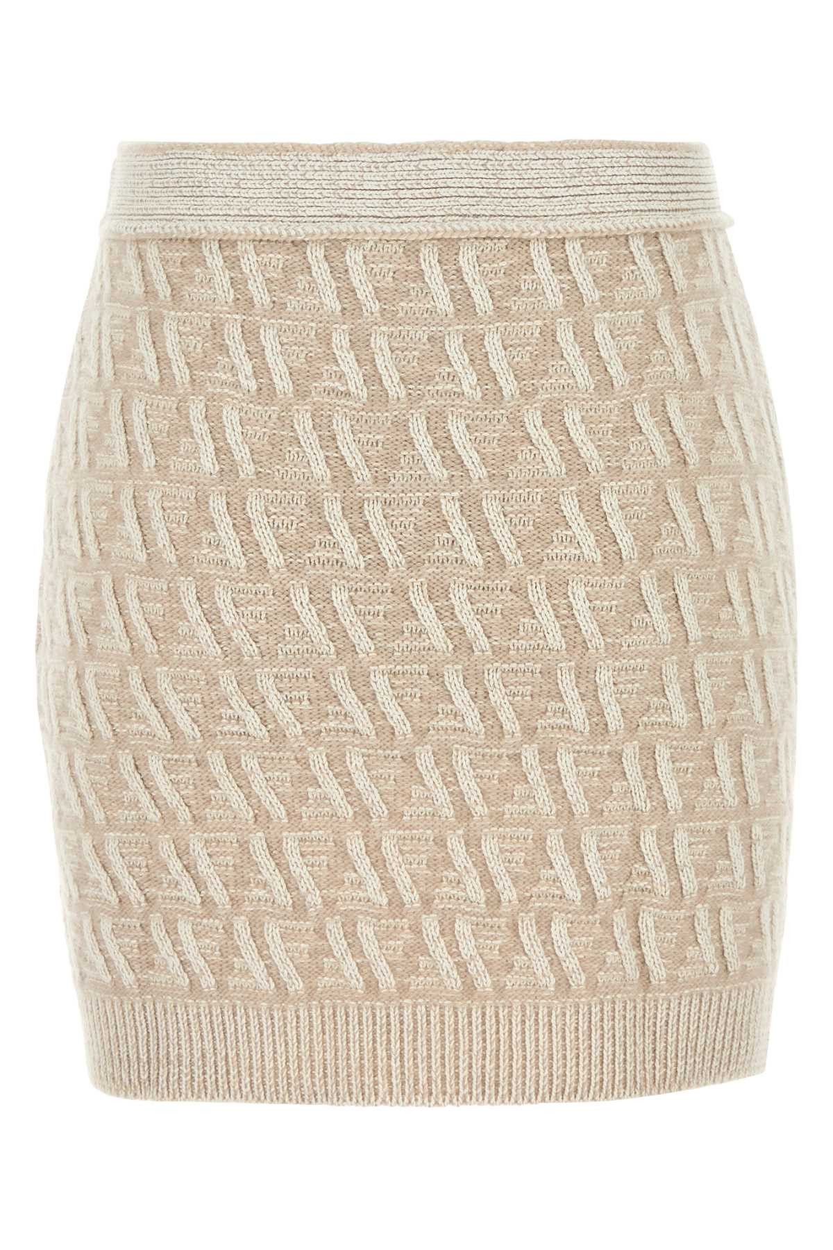Fendi Embroidered Silk Blend Mini Skirt Size 28" / US 6 / IT 42 - 2 Thumbnail