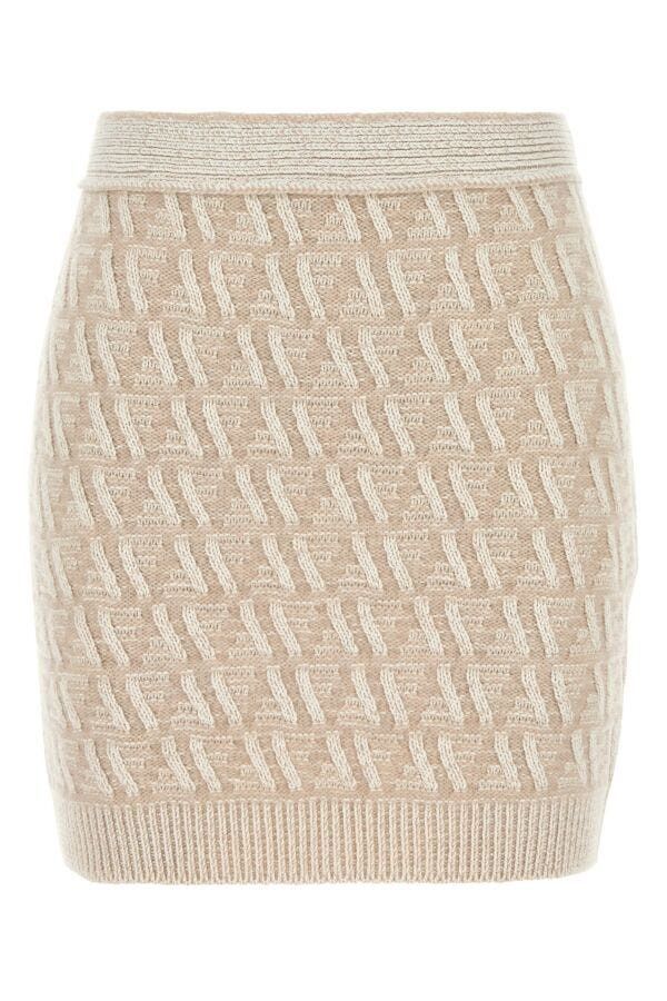 Fendi Embroidered Silk Blend Mini Skirt Size 28" / US 6 / IT 42 - 3 Thumbnail