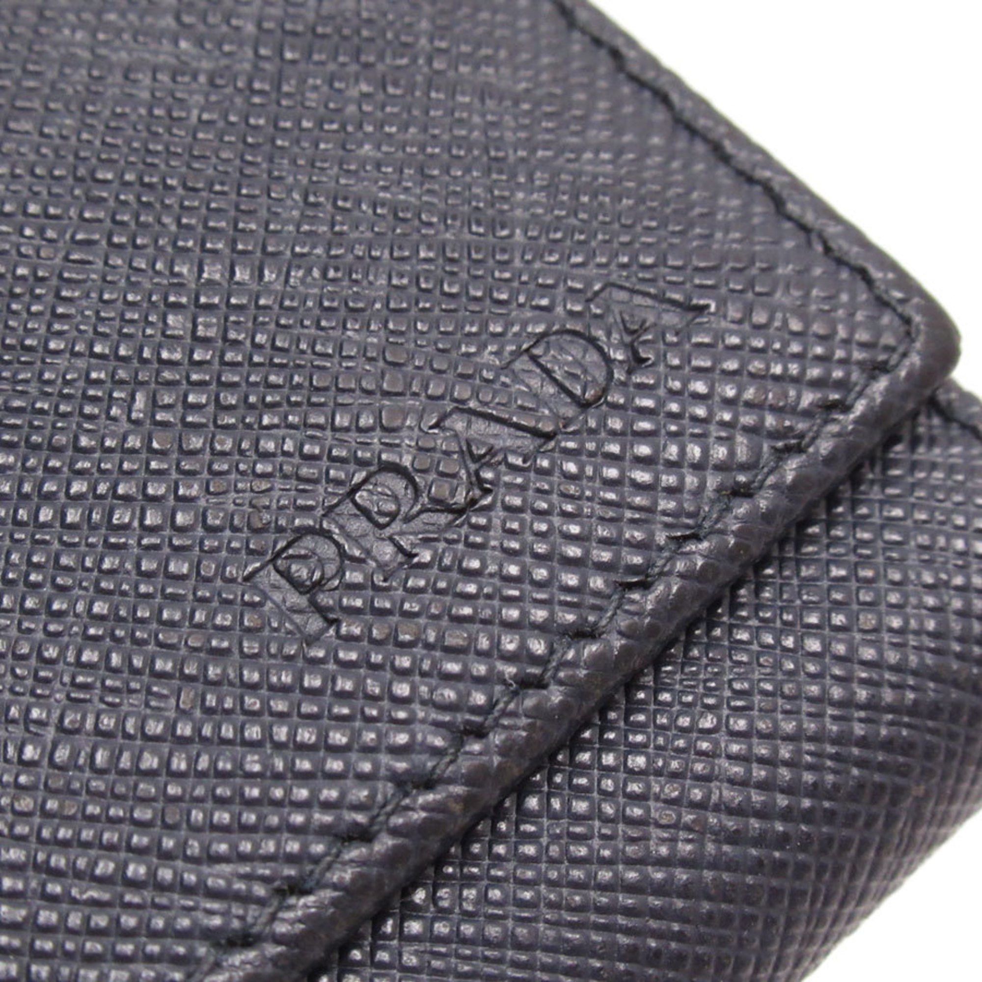 Prada PRADA key case leather navy men's t18984a Size ONE SIZE - 4 Thumbnail