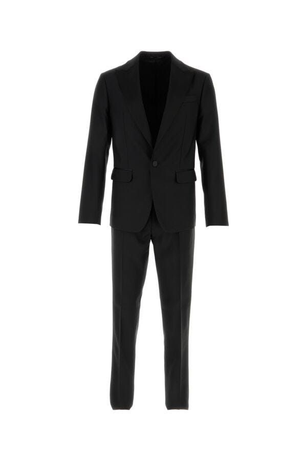 Dsquared2 Black Virgin Wool Blend London Suit Size US M / EU 48-50 / 2 - 3 Thumbnail