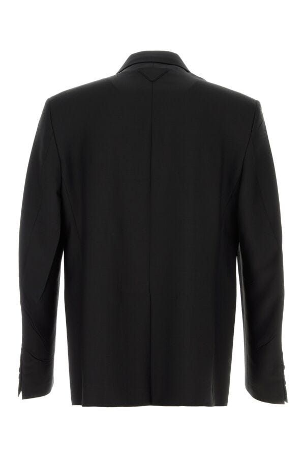 Prada Black Mohair Blend Blazer Size US XL / EU 56 / 4 - 4 Thumbnail