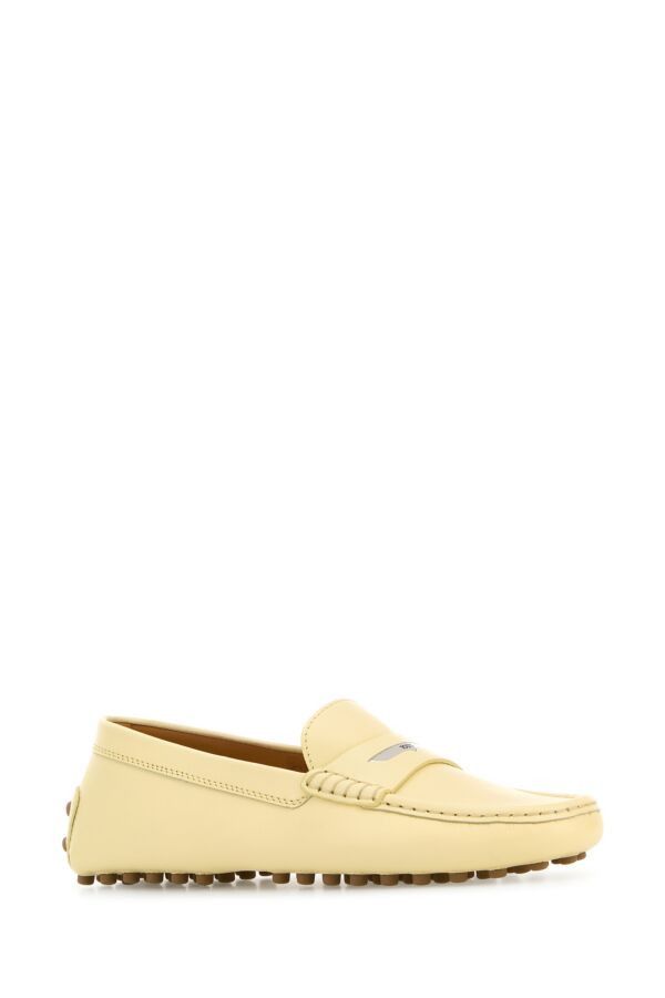Tod's Pastel Yellow Leather Loafers Size US 6.5 / IT 36.5 - 4 Thumbnail