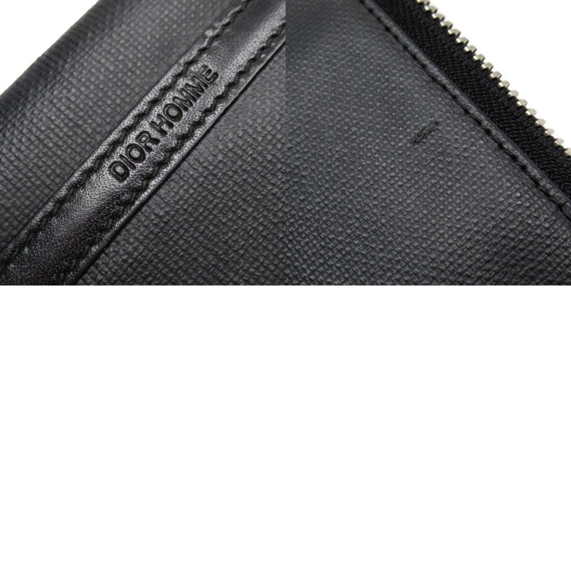 Christian Dior Monsieur Dior Homme Wallet, coin case, wallet, leather, black, men's, t19401g Size ONE SIZE - 5 Thumbnail
