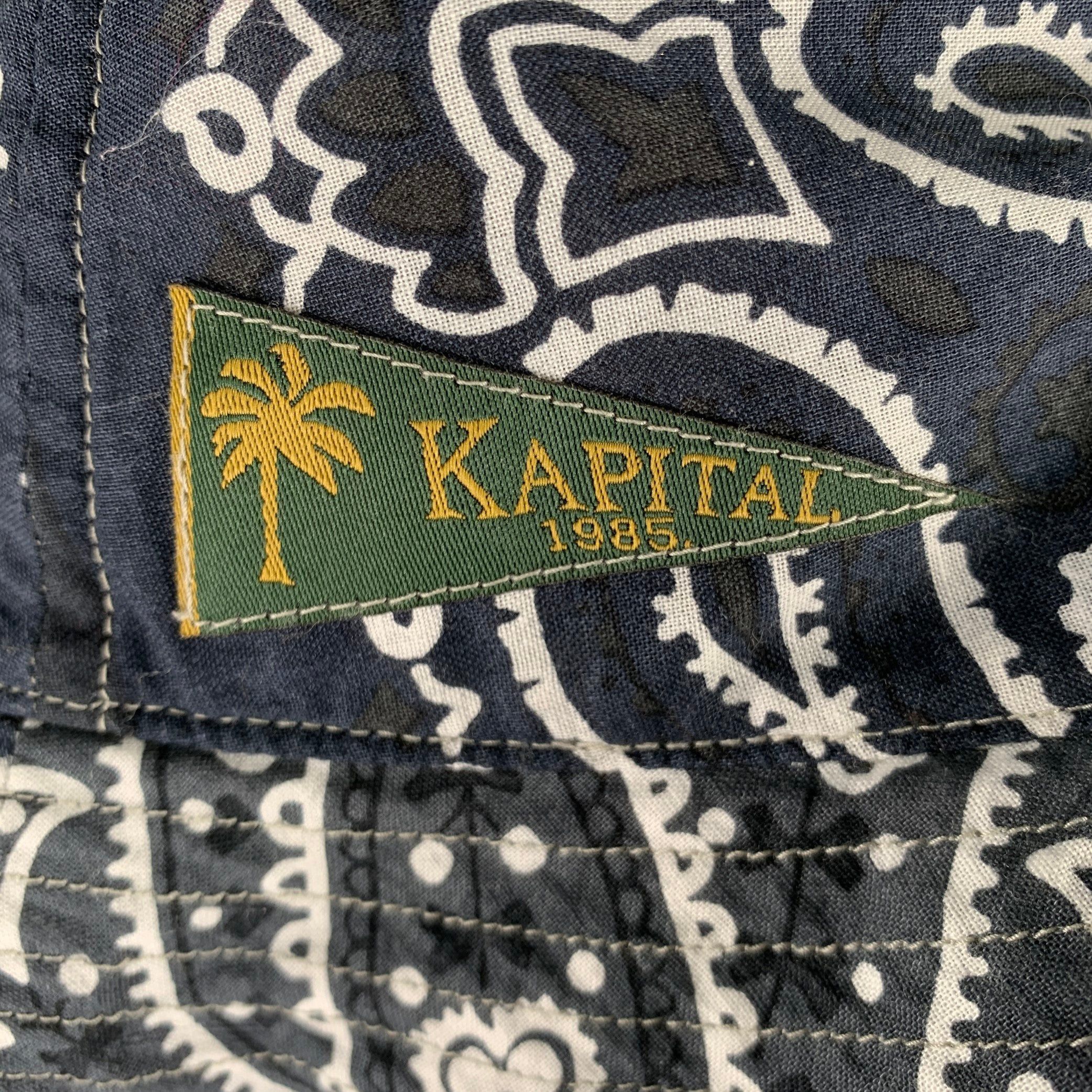 Kapital KAPITAL Black White Bandana Cotton Blend Bucket Hat Size ONE SIZE - 5 Thumbnail