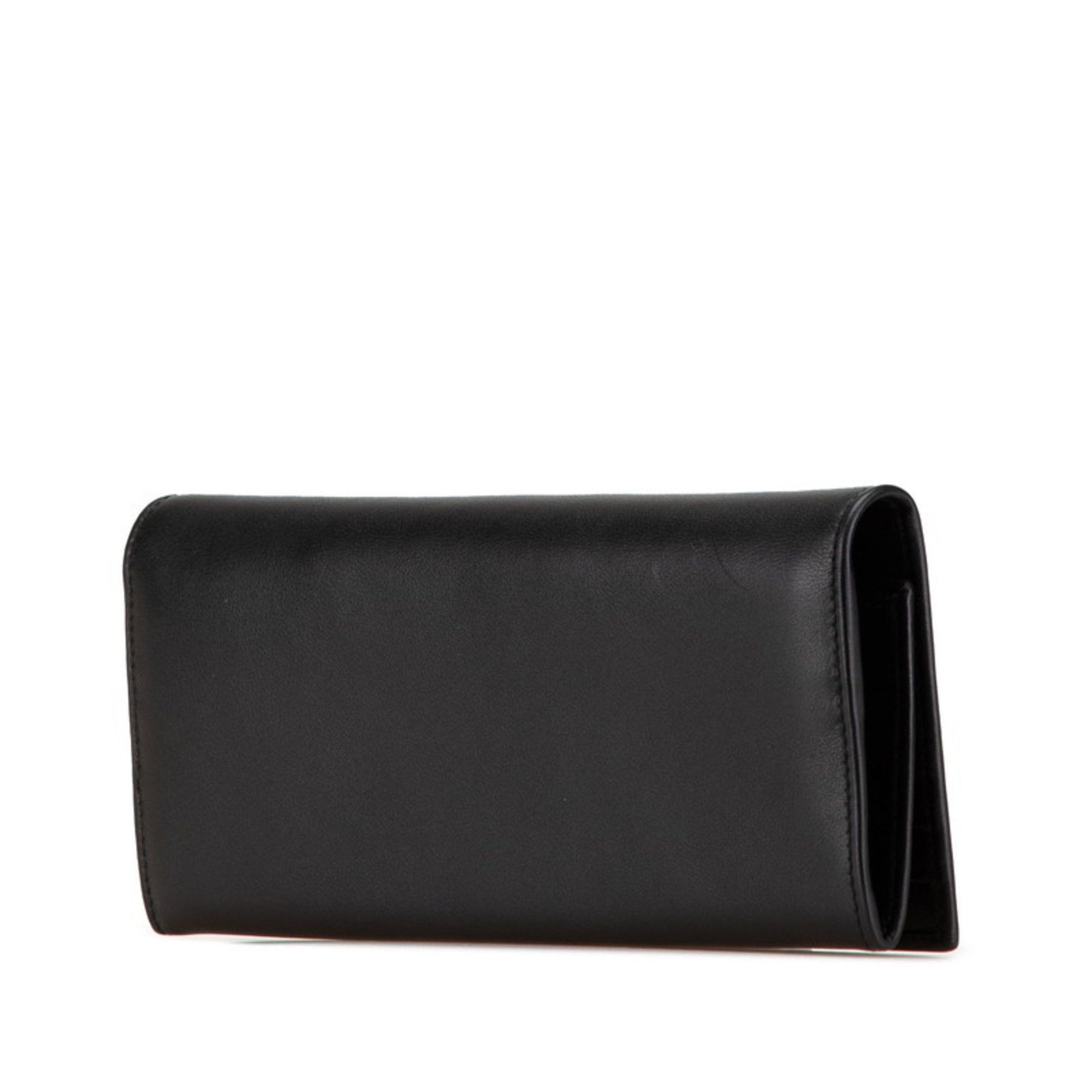 Gucci Gucci G Long Wallet 030 2067 1615 Black Leather Men's GUCCI Size ONE SIZE - 2 Thumbnail