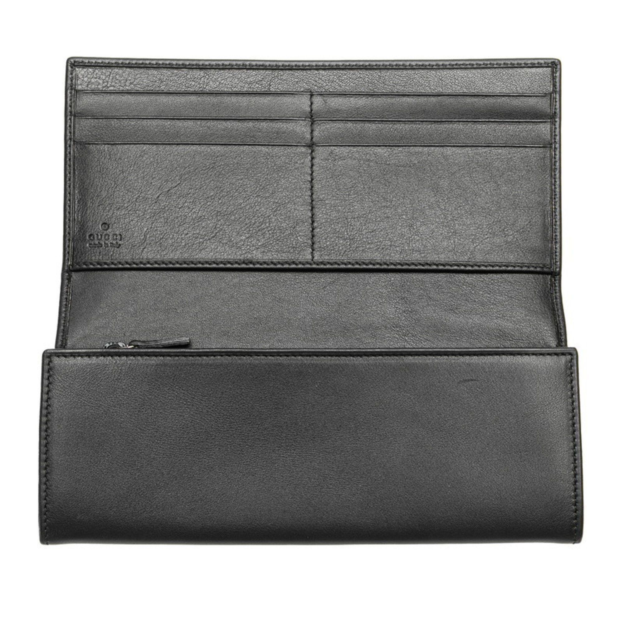 Gucci Gucci G Long Wallet 030 2067 1615 Black Leather Men's GUCCI Size ONE SIZE - 4 Thumbnail