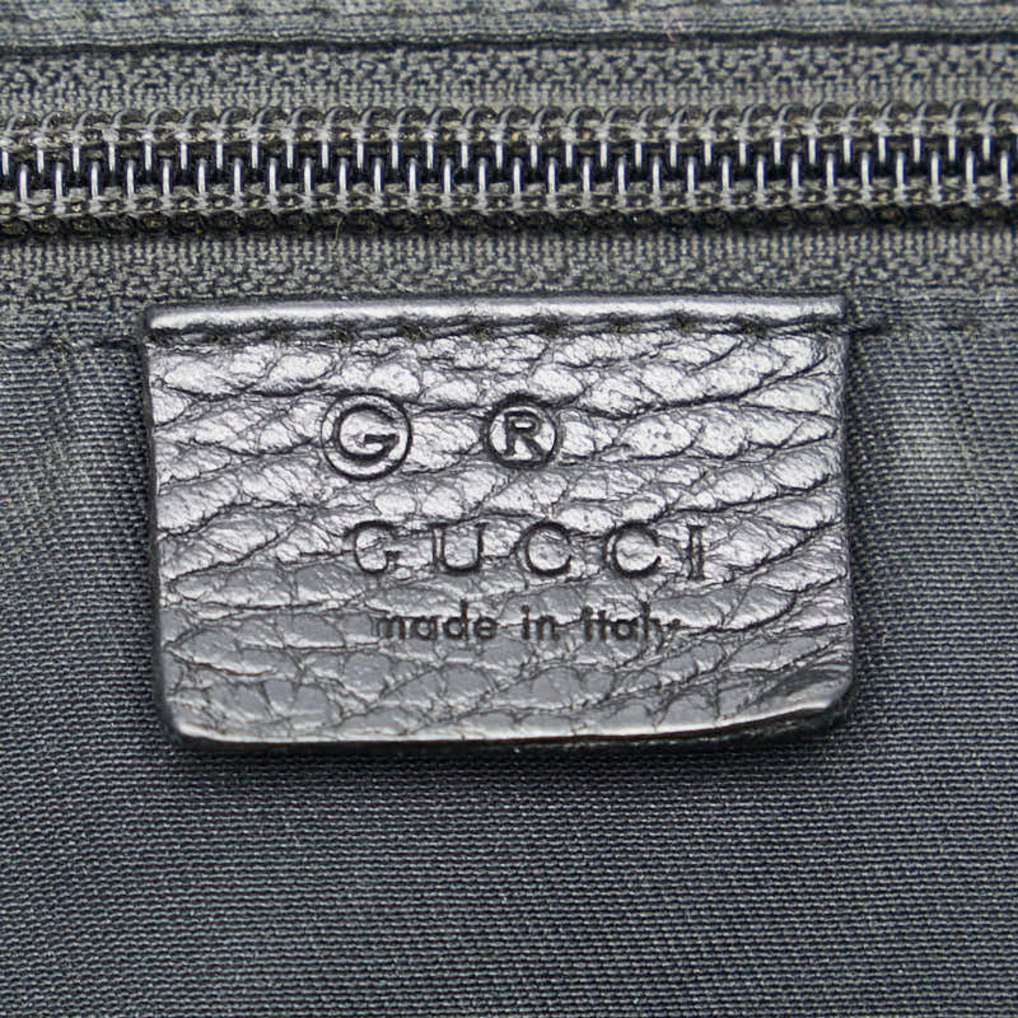 Gucci Gucci GG Nylon Shoulder Bag 190628 Black Leather Men's GUCCI Size ONE SIZE - 6 Thumbnail