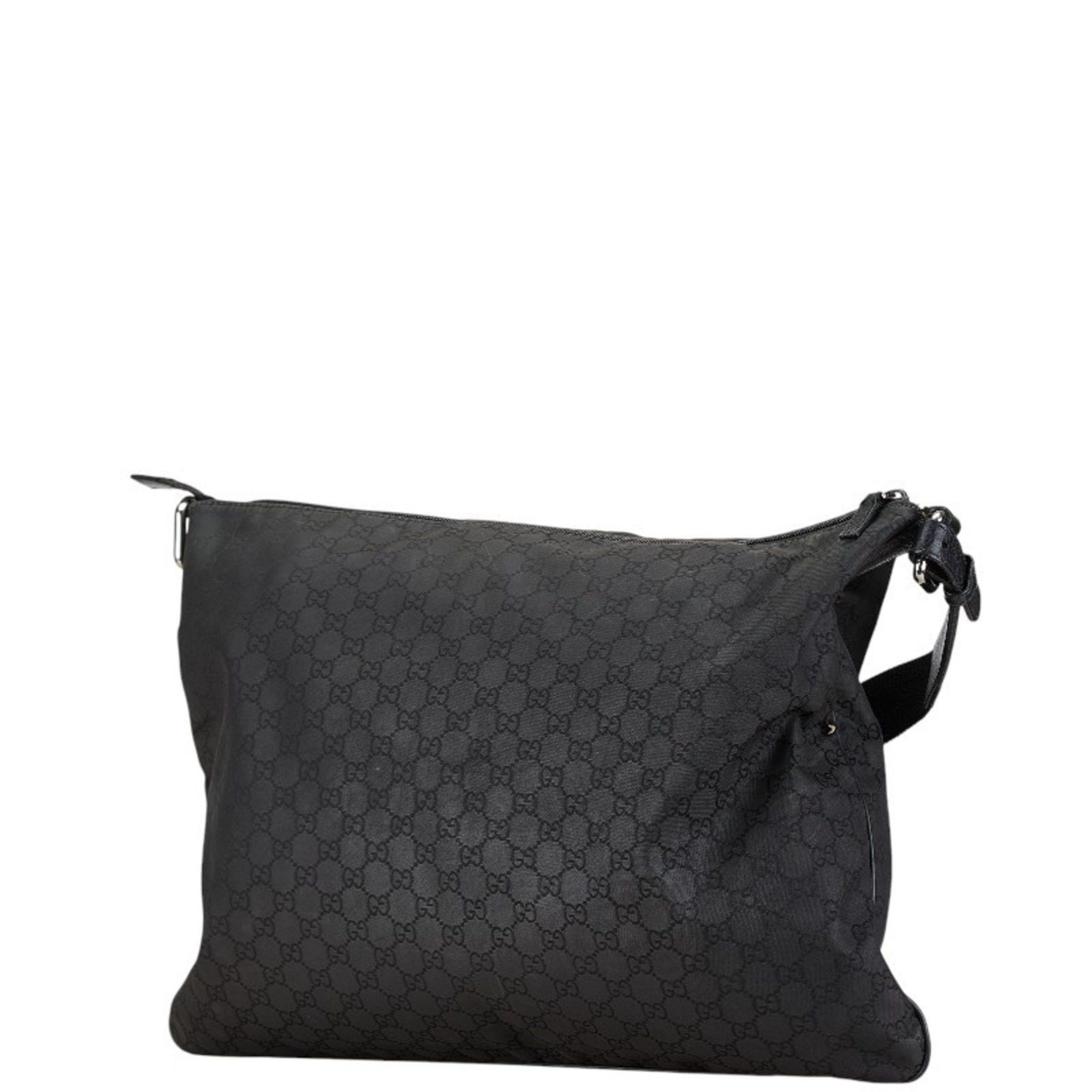 Gucci Gucci GG Nylon Shoulder Bag 190628 Black Leather Men's GUCCI Size ONE SIZE - 2 Thumbnail