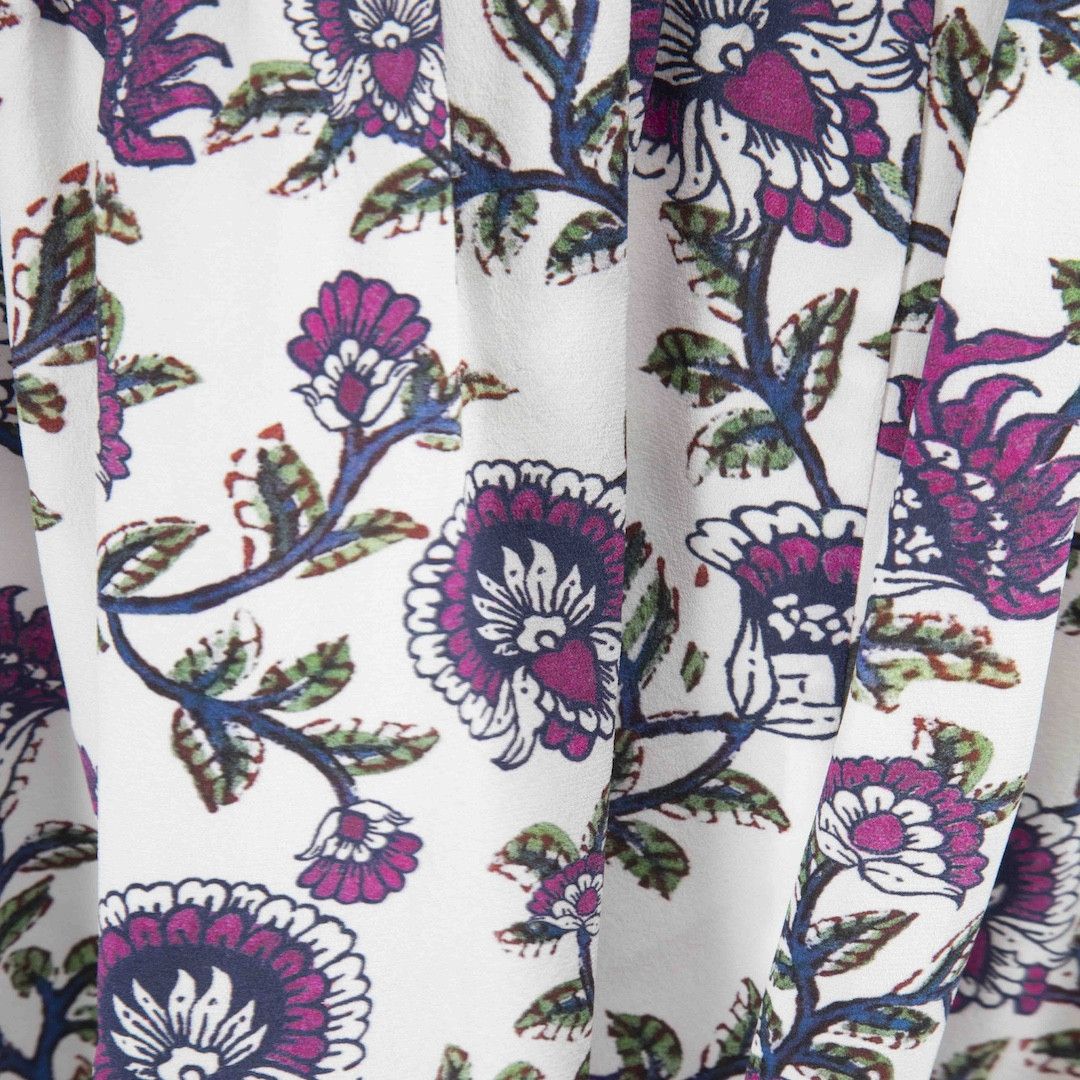 Isabel Marant Silk Floral Print Oversized Blouse Size XS / US 0-2 / IT 36-38 - 4 Thumbnail