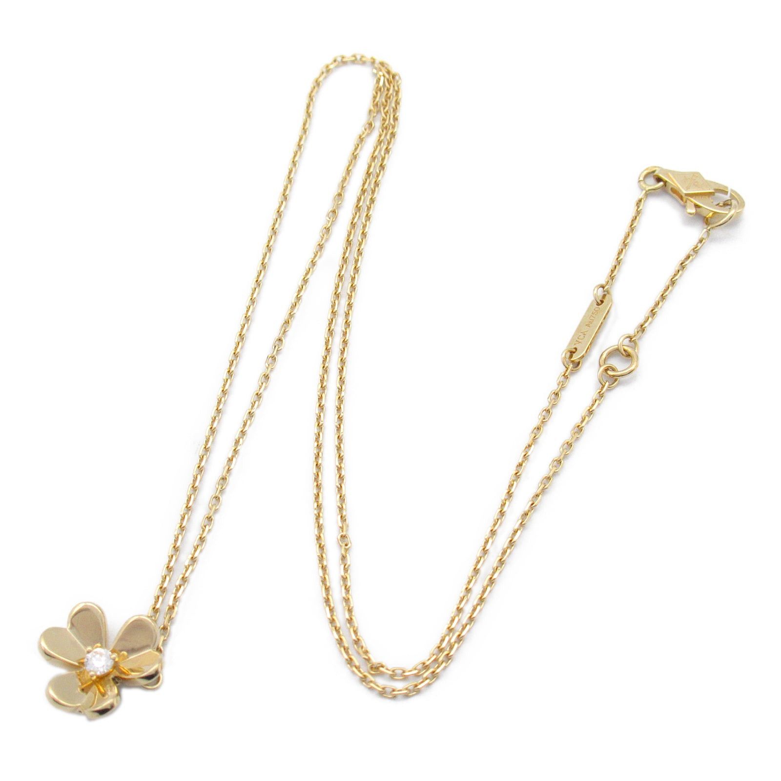 Van Cleef & Arpels Van Cleef Arpels Frivole Mini Diamond Necklace K18 (Yellow Gold) Clear Size ONE SIZE - 2 Thumbnail
