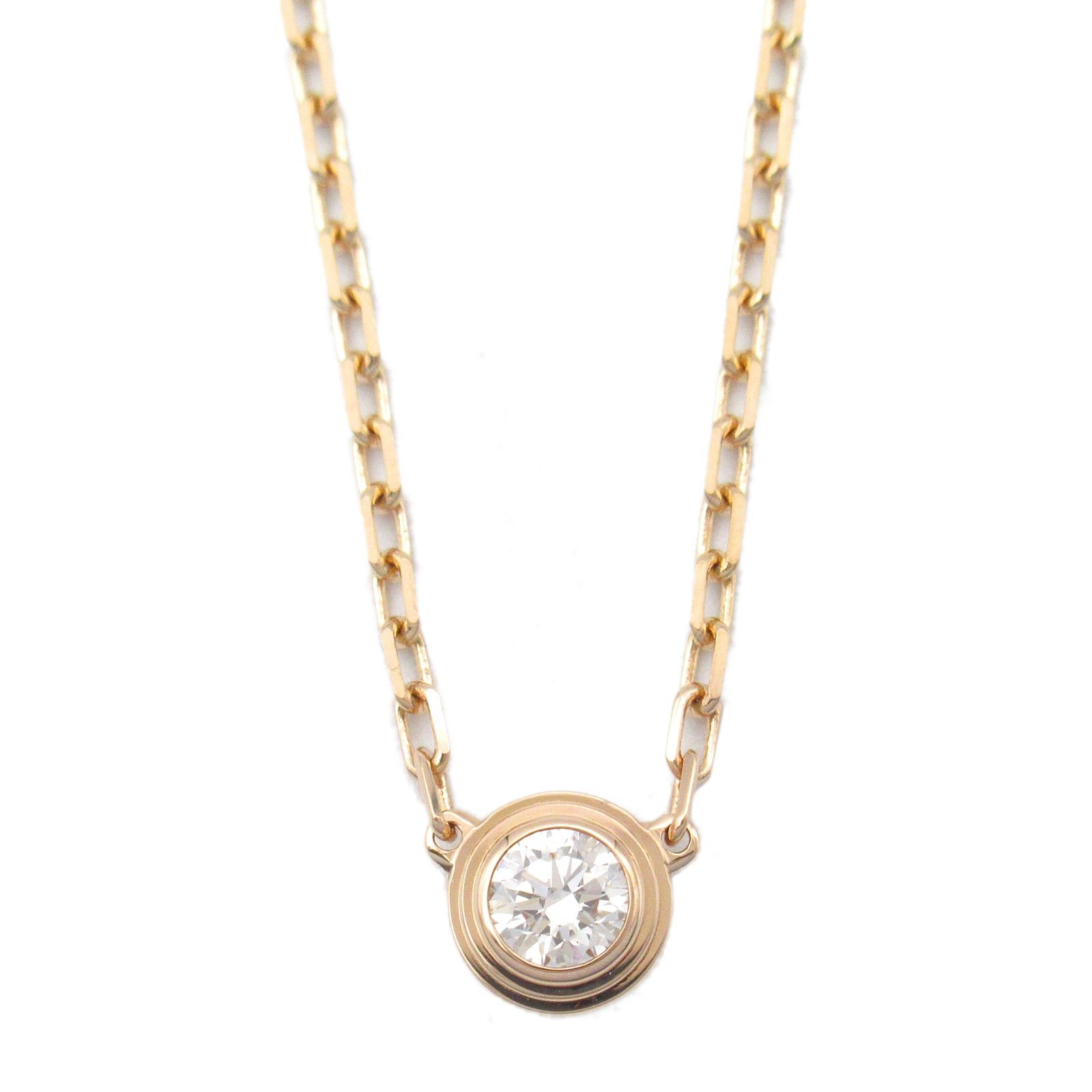 Cartier Cartier Damour Small Diamond Necklace K18Pg (Pink Gold) Clear Size ONE SIZE - 2 Thumbnail