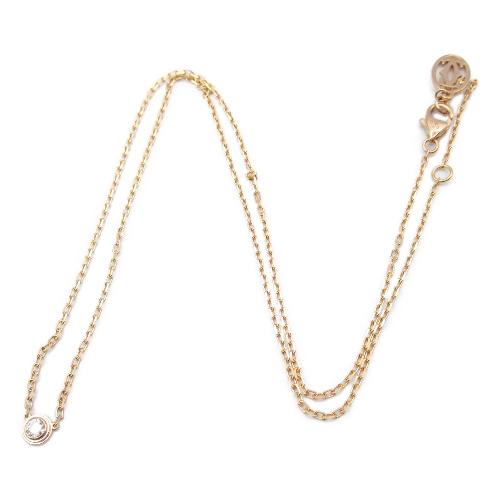 Cartier Cartier Damour Small Diamond Necklace K18Pg (Pink Gold) Clear Size ONE SIZE - 3 Thumbnail
