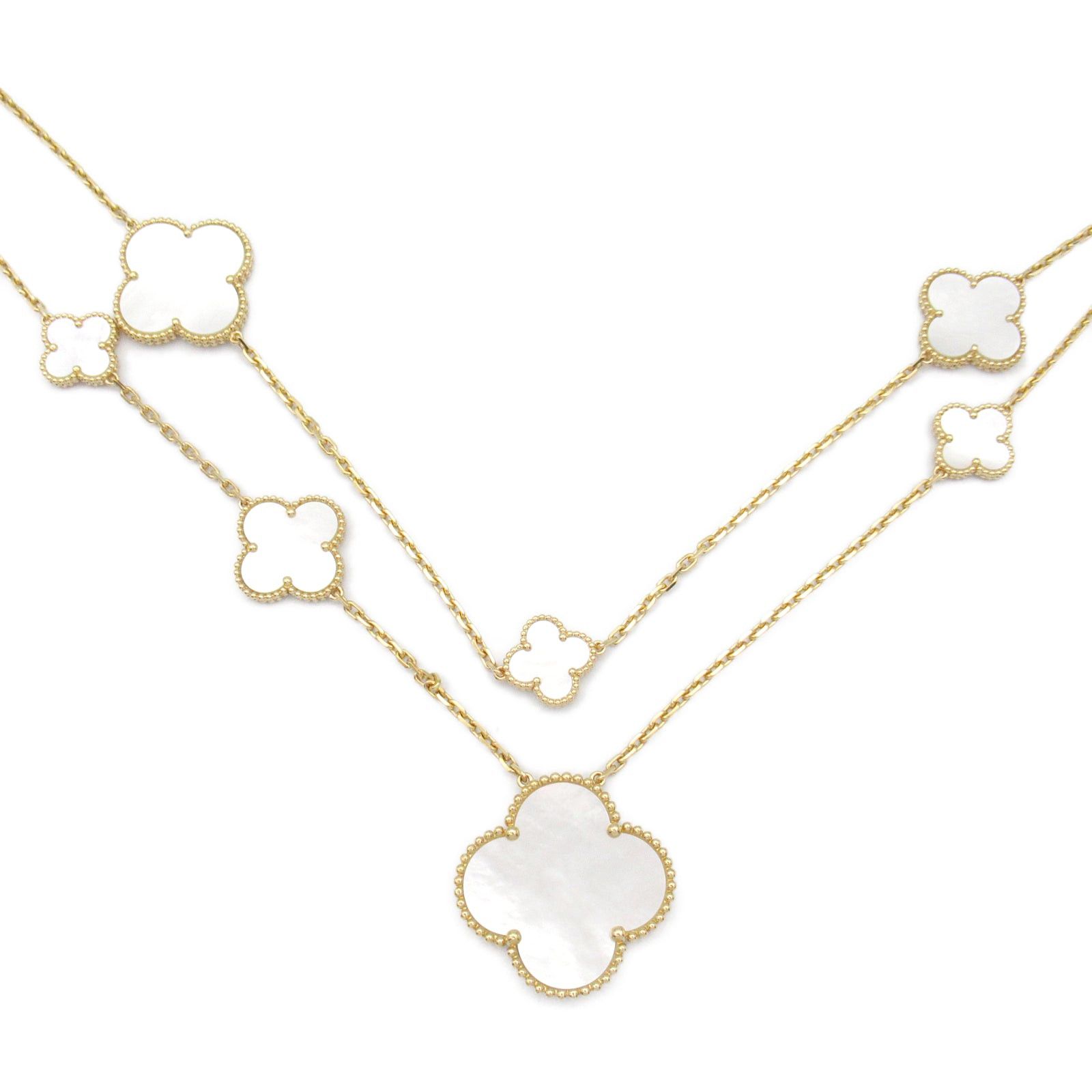 Van Cleef & Arpels Van Cleef Arpels Magic Alhambra 11 Motifs Mother Of Pearl Necklace K18 (Yellow Gold) White Size ONE SIZE - 2 Thumbnail
