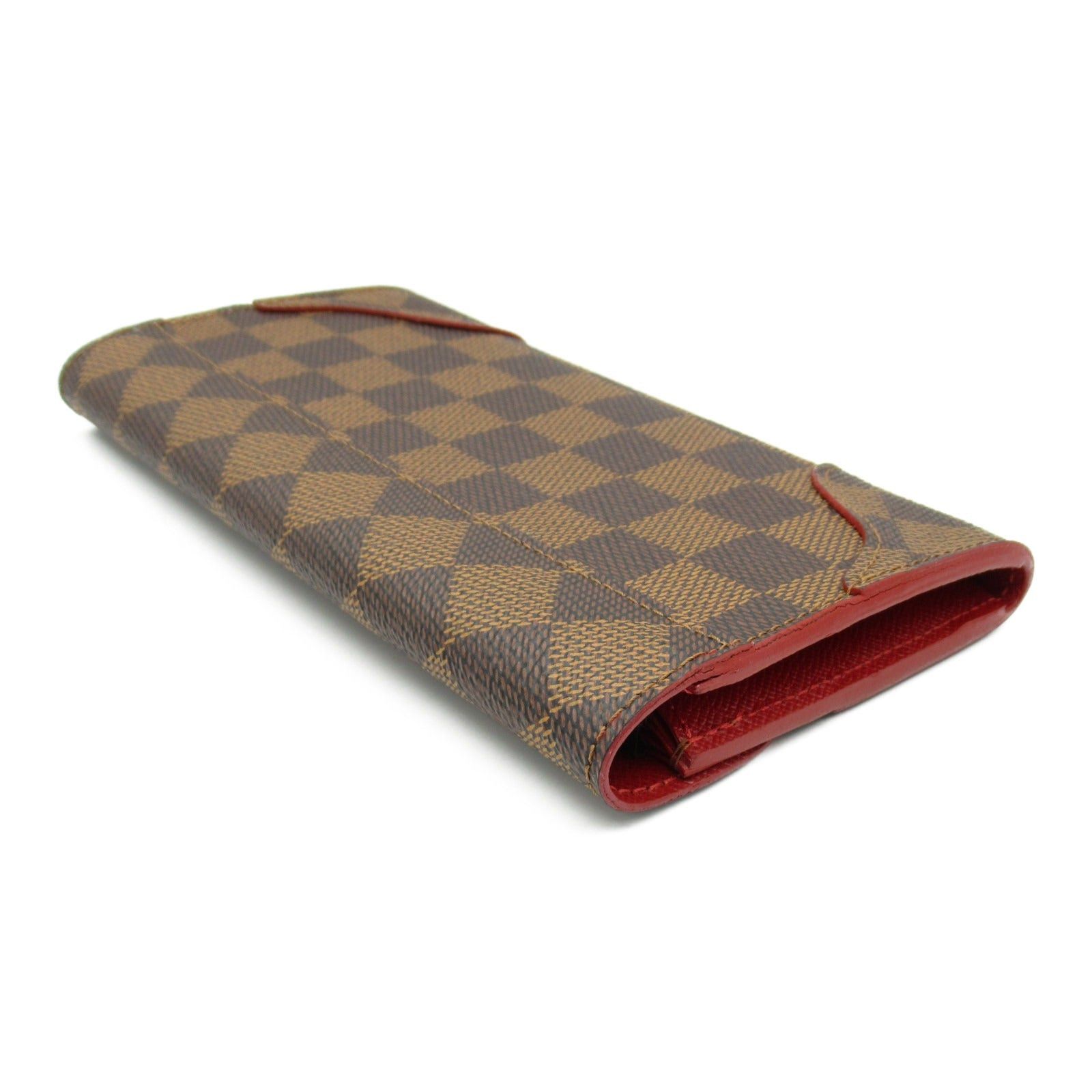 Louis Vuitton Louis Vuitton Portefeuil Kaisa Bi-Fold Long Wallet Coated Canvas Damier Brown Cerise Size ONE SIZE - 4 Thumbnail