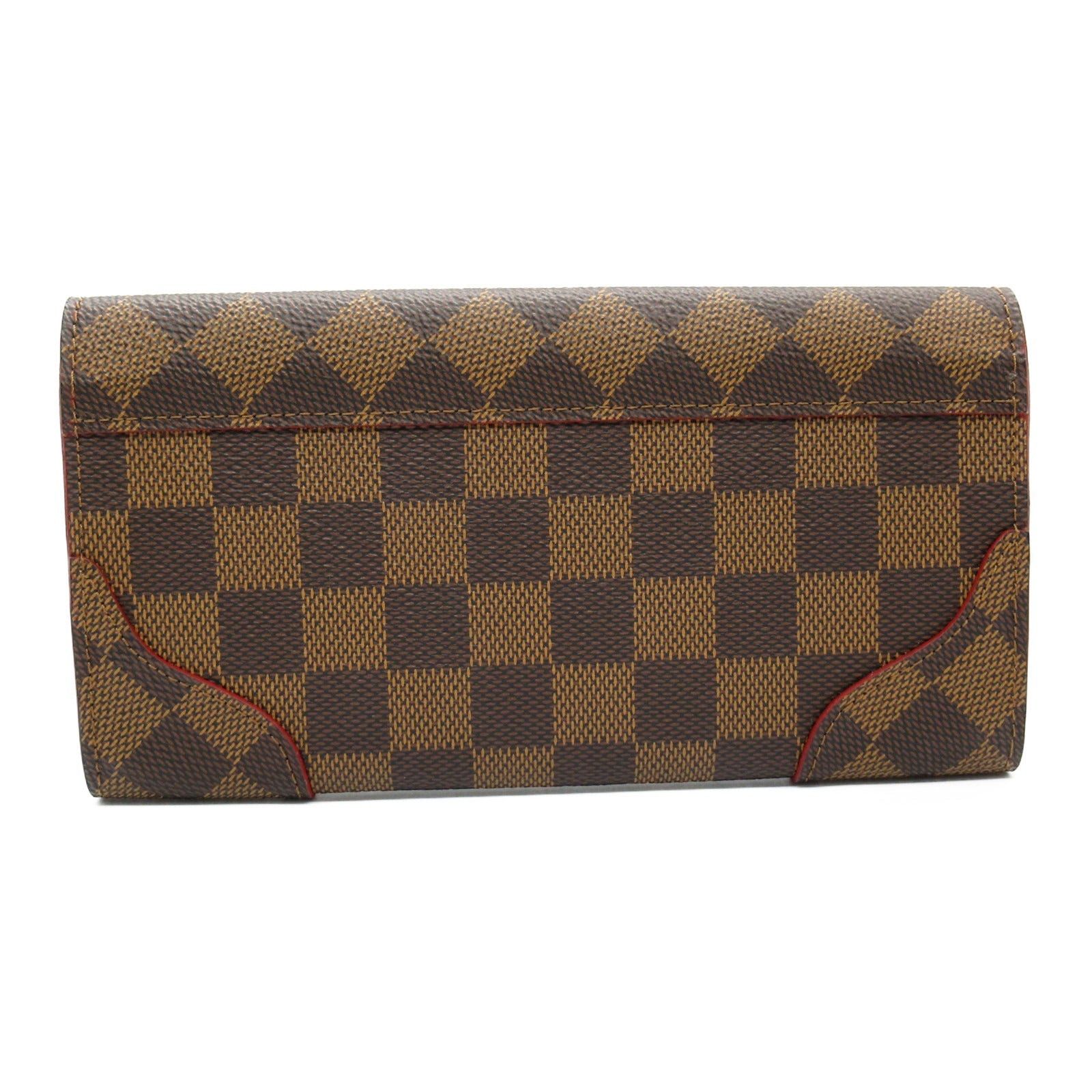 Louis Vuitton Louis Vuitton Portefeuil Kaisa Bi-Fold Long Wallet Coated Canvas Damier Brown Cerise Size ONE SIZE - 2 Thumbnail