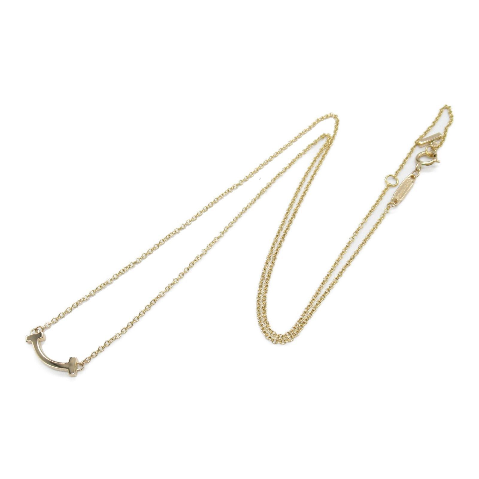 Tiffany & Co. Tiffany Co T Smile Mini Necklace K18 (Yellow Gold) Gold Size ONE SIZE - 3 Thumbnail