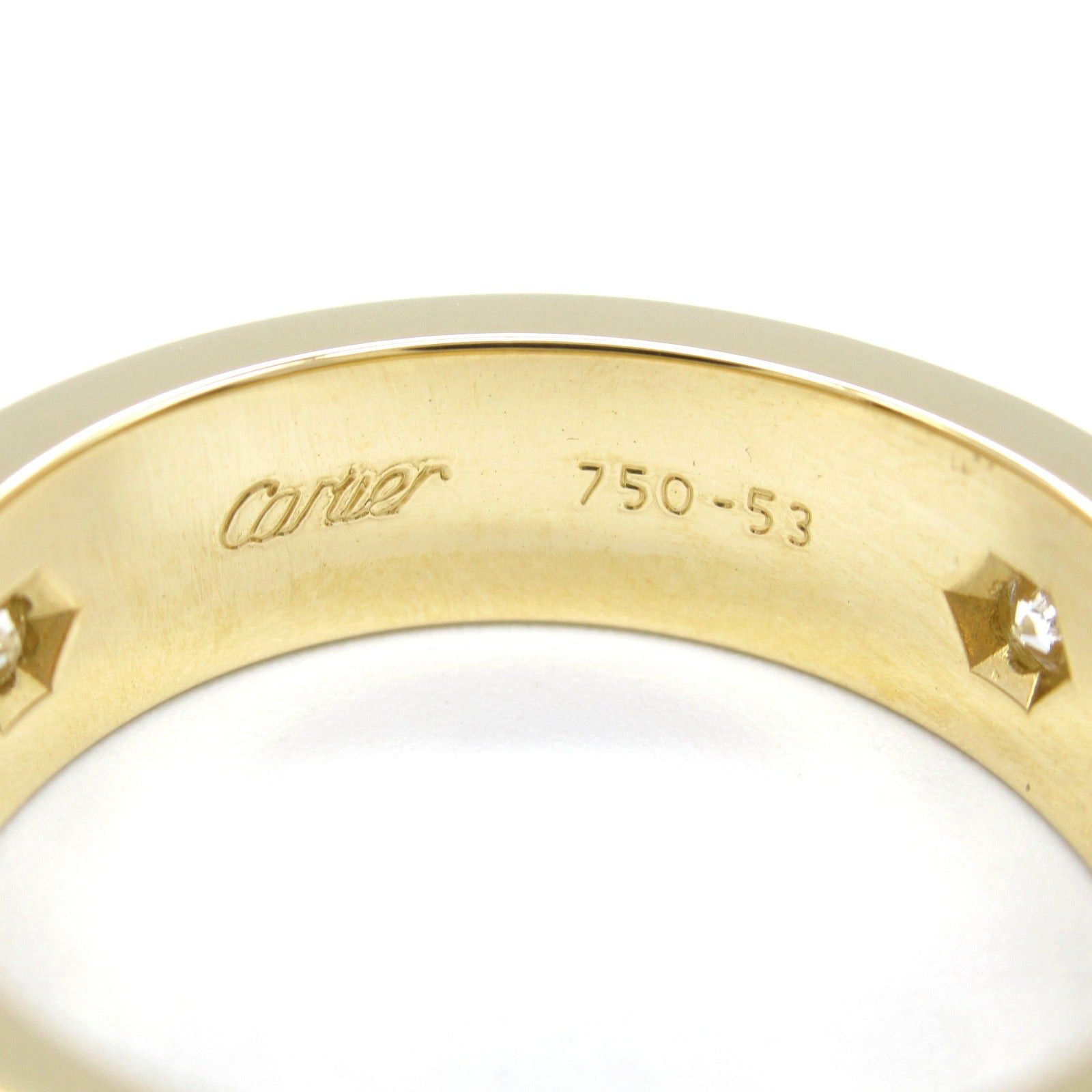 Cartier Cartier Love Ring 3P Diamond K18 (Yellow Gold) Clear Size ONE SIZE - 4 Thumbnail