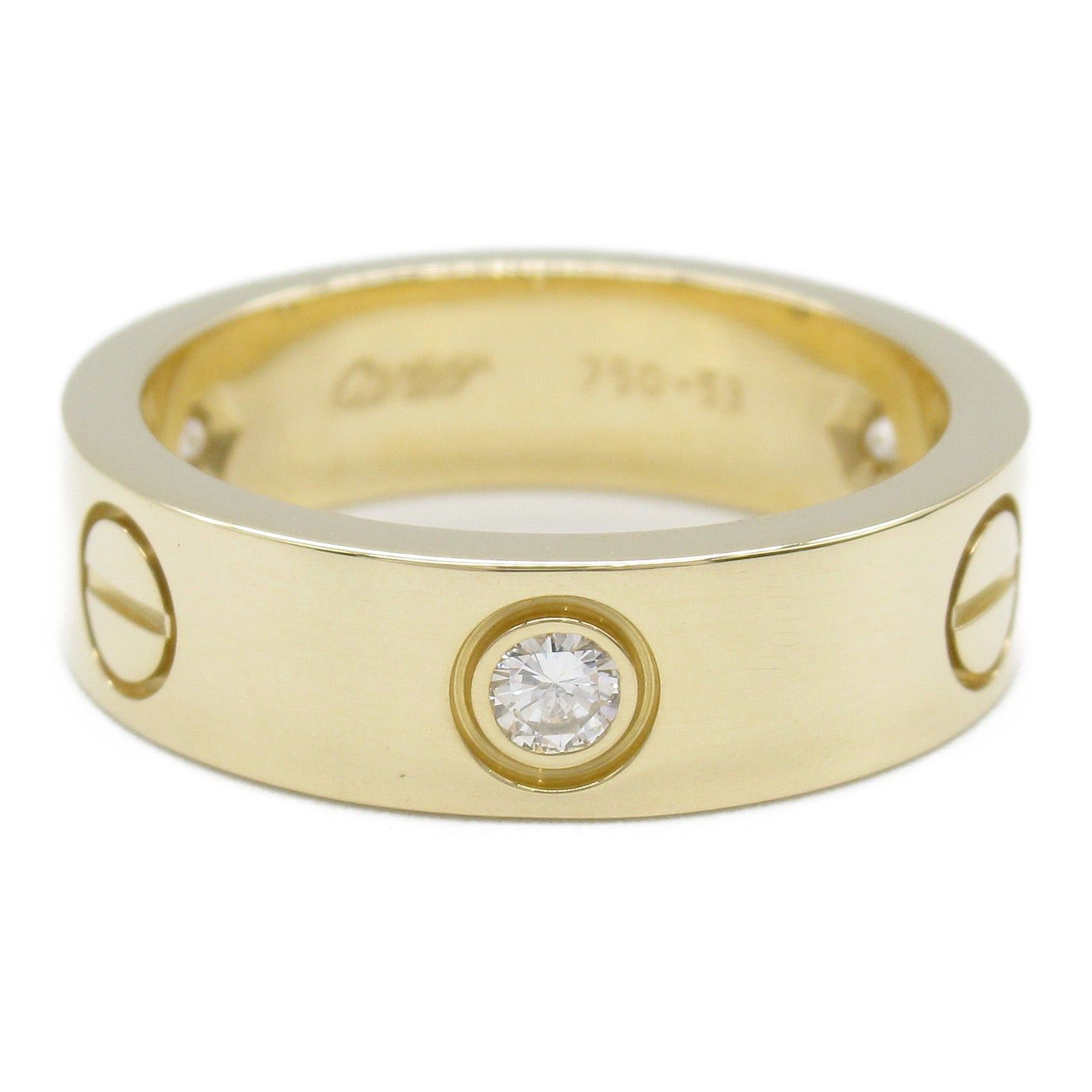 Cartier Cartier Love Ring 3P Diamond K18 (Yellow Gold) Clear Size ONE SIZE - 2 Thumbnail