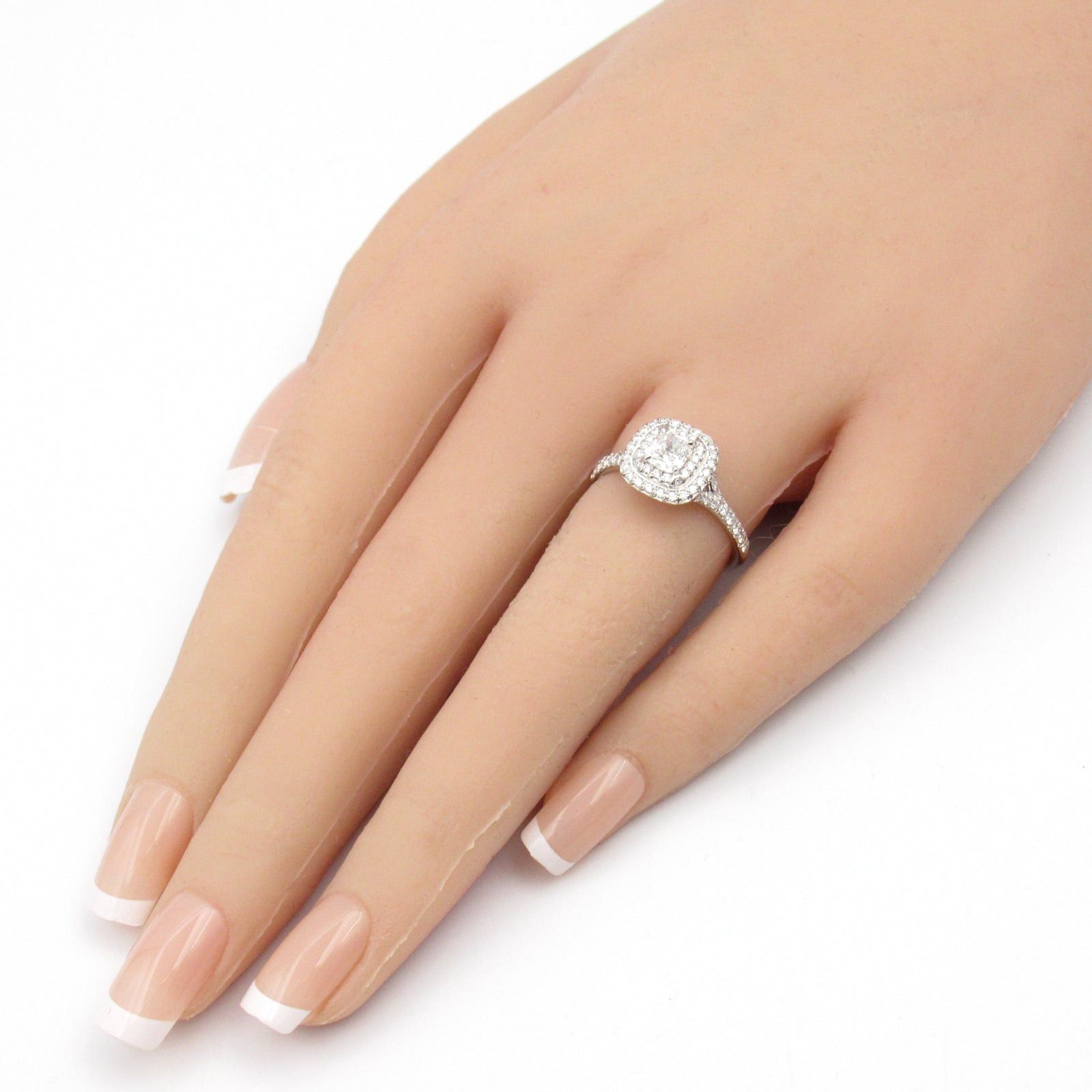 Tiffany & Co. Tiffany Co Soleste Engagement Ring Pt950 Platinum Diamond Clear Size ONE SIZE - 10 Thumbnail