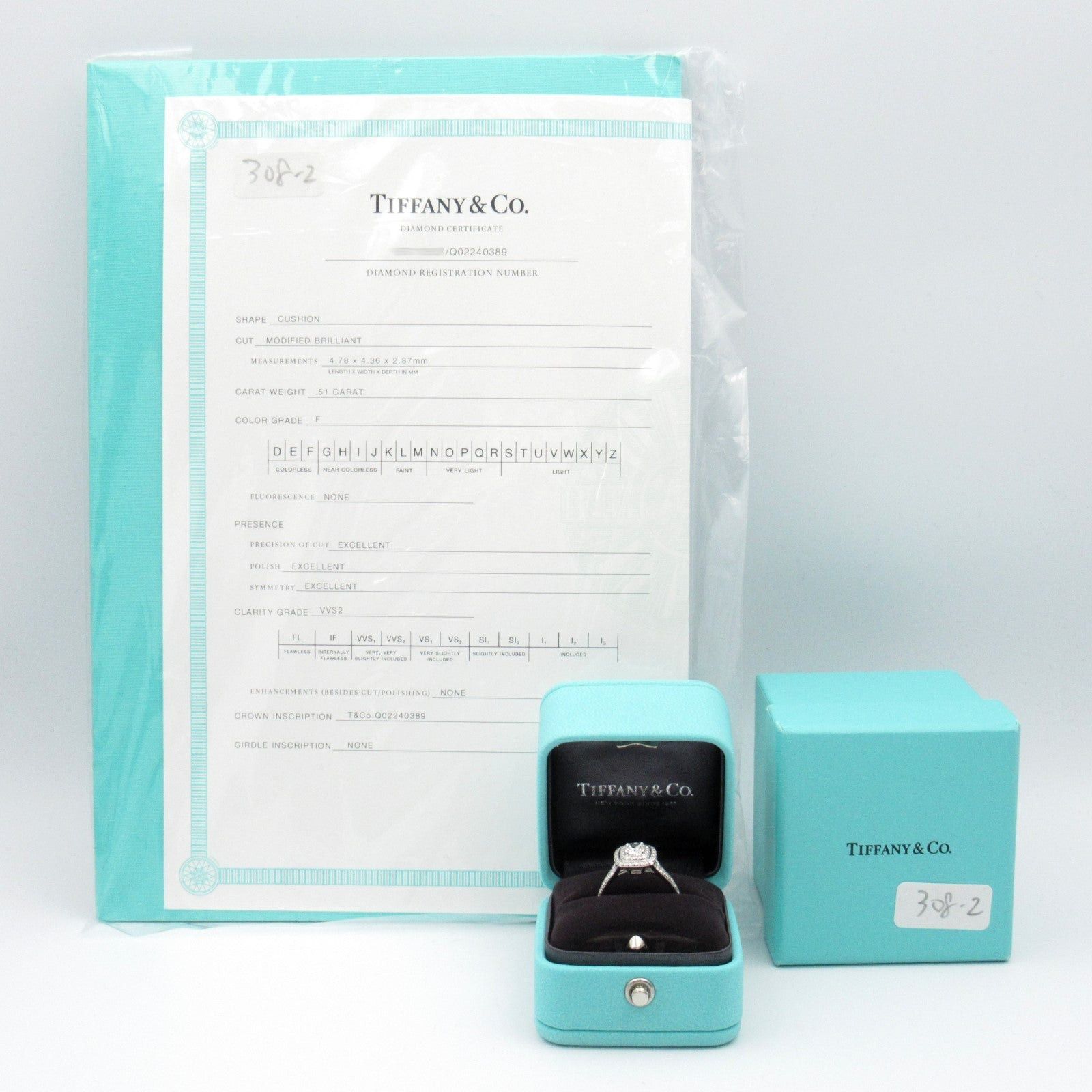 Tiffany & Co. Tiffany Co Soleste Engagement Ring Pt950 Platinum Diamond Clear Size ONE SIZE - 6 Thumbnail