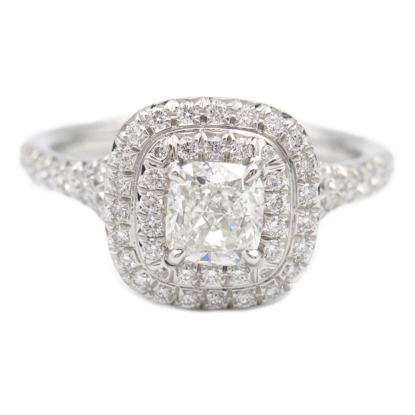 Tiffany & Co. Tiffany Co Soleste Engagement Ring Pt950 Platinum Diamond Clear Size ONE SIZE - 2 Thumbnail