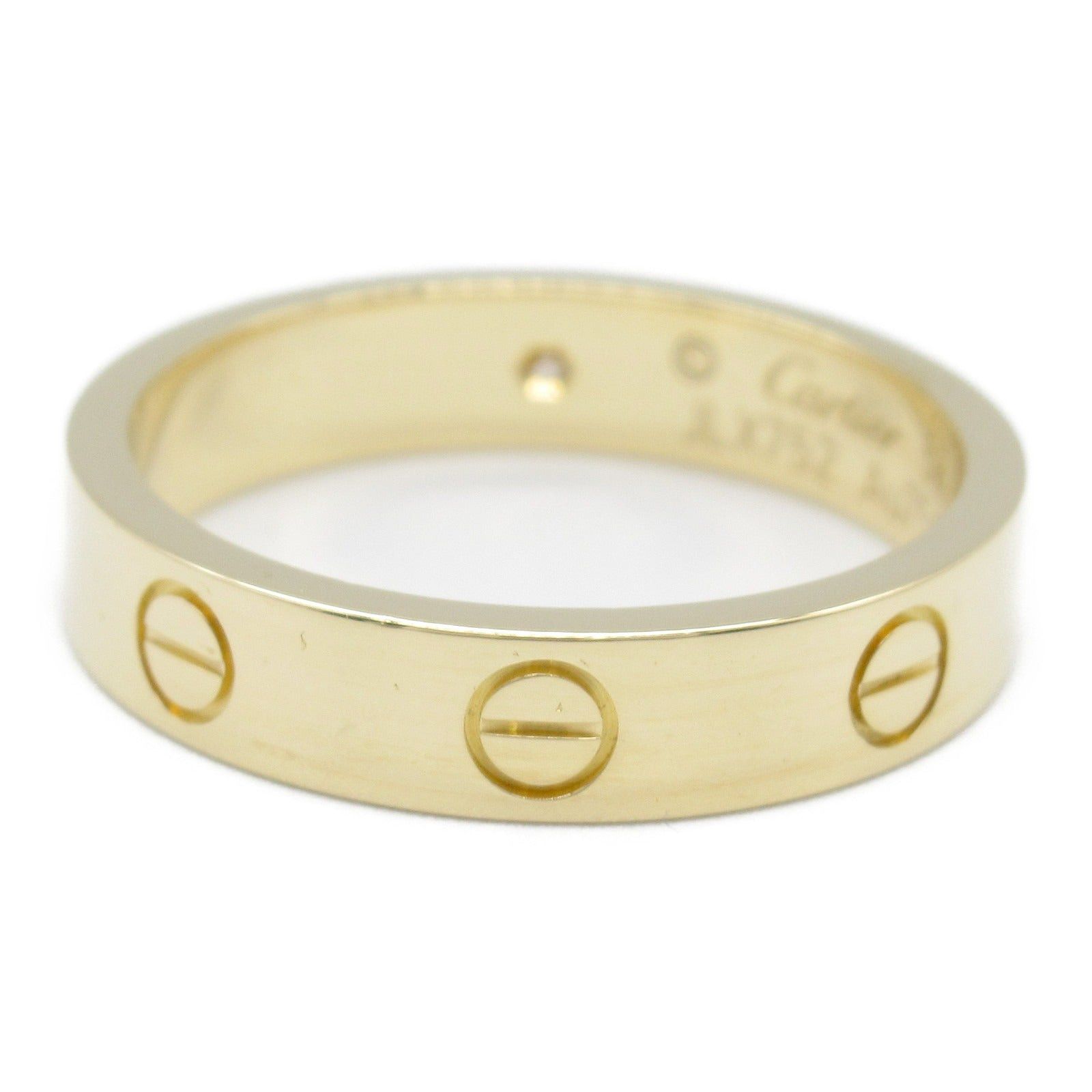 Cartier Cartier Mini Love Ring 1P Diamond K18 (Yellow Gold) Clear Size ONE SIZE - 3 Thumbnail