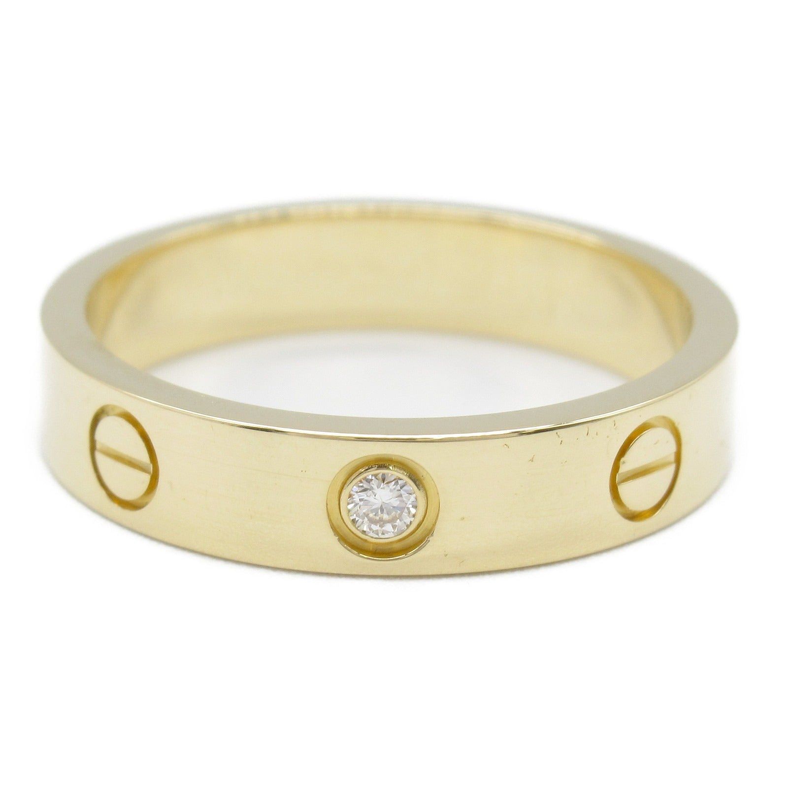 Cartier Cartier Mini Love Ring 1P Diamond K18 (Yellow Gold) Clear Size ONE SIZE - 2 Thumbnail