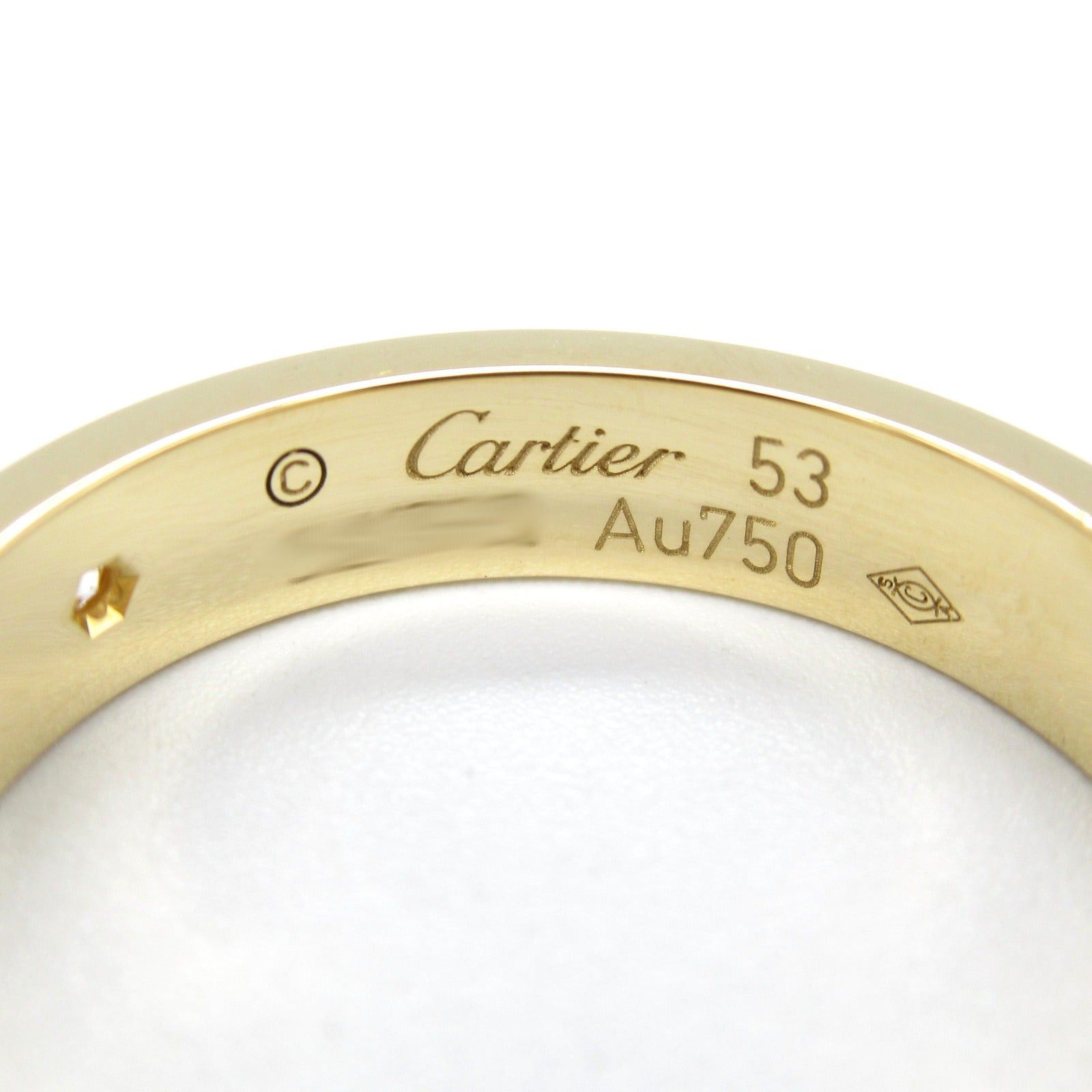 Cartier Cartier Mini Love Ring 1P Diamond K18 (Yellow Gold) Clear Size ONE SIZE - 4 Thumbnail