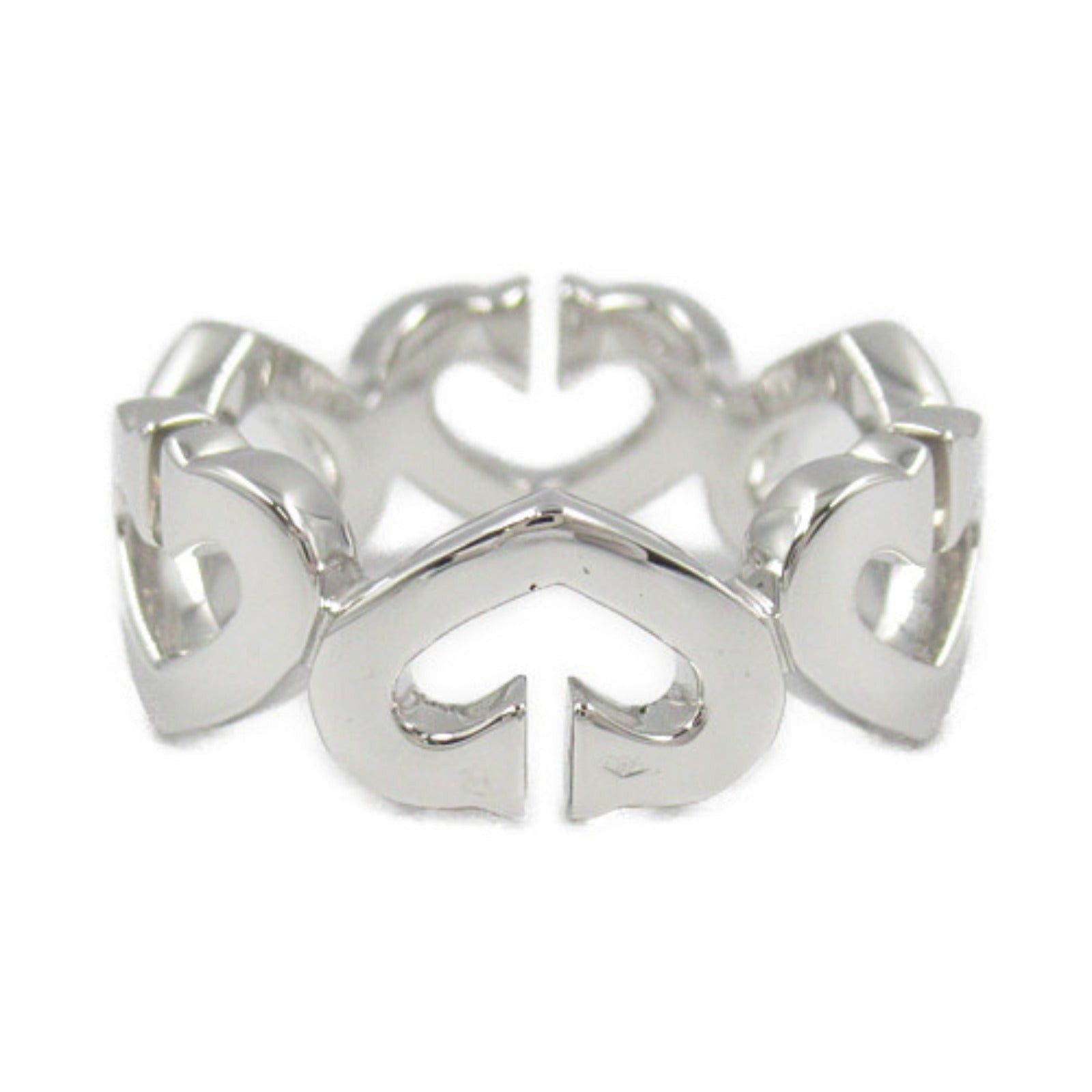 Cartier Cartier C Heart Diamond Ring K18Wg (White Gold) Clear Size ONE SIZE - 3 Thumbnail