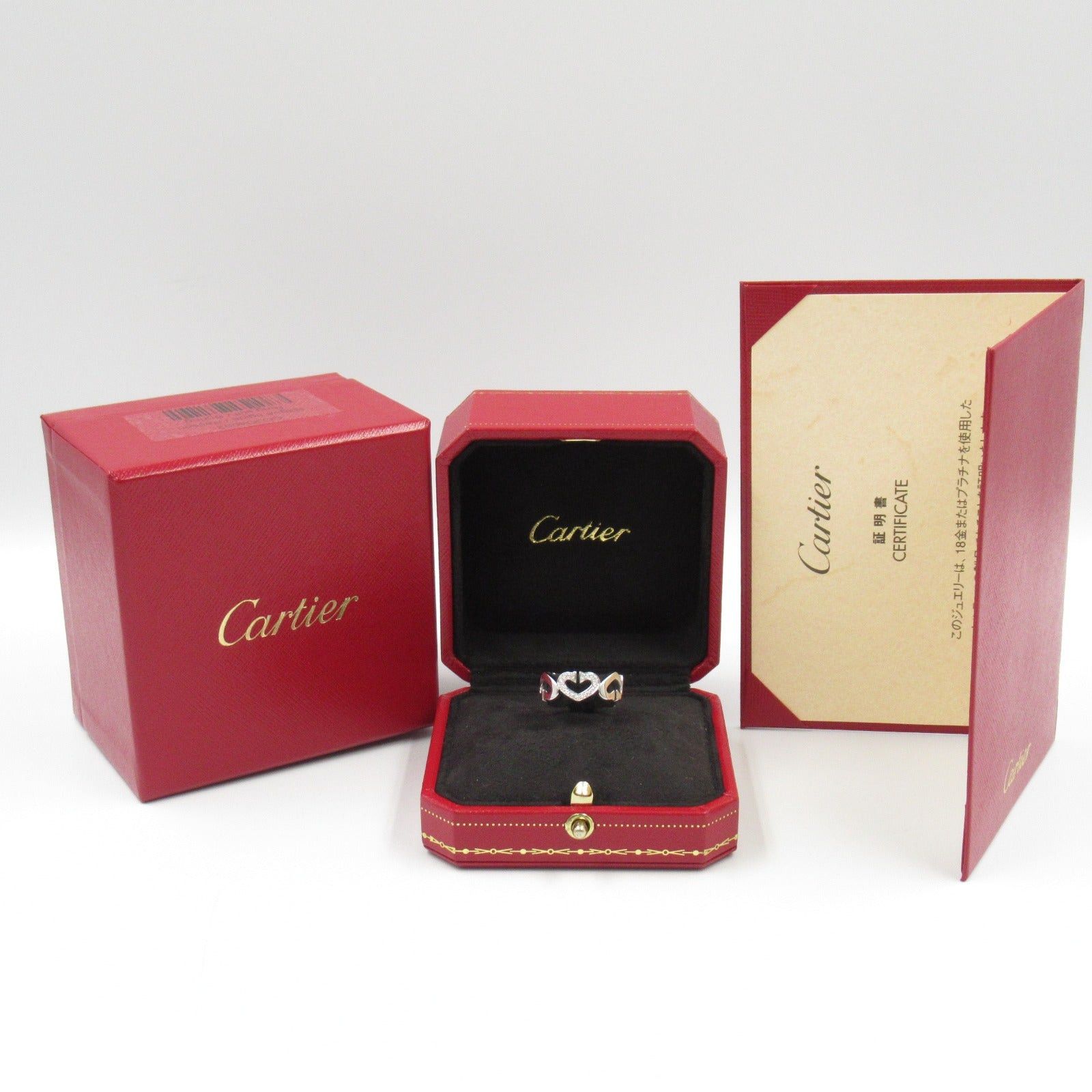 Cartier Cartier C Heart Diamond Ring K18Wg (White Gold) Clear Size ONE SIZE - 6 Thumbnail