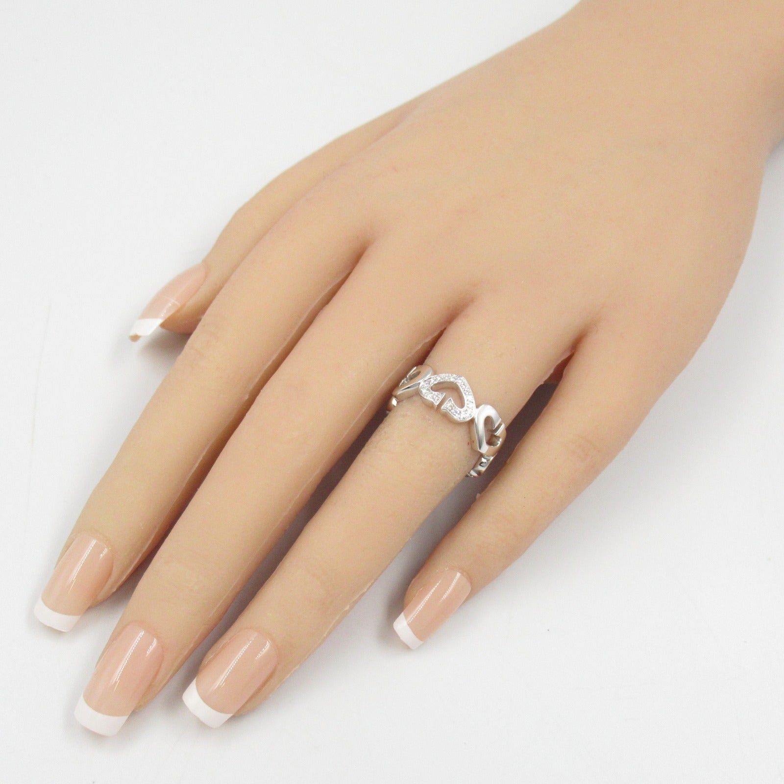 Cartier Cartier C Heart Diamond Ring K18Wg (White Gold) Clear Size ONE SIZE - 7 Thumbnail