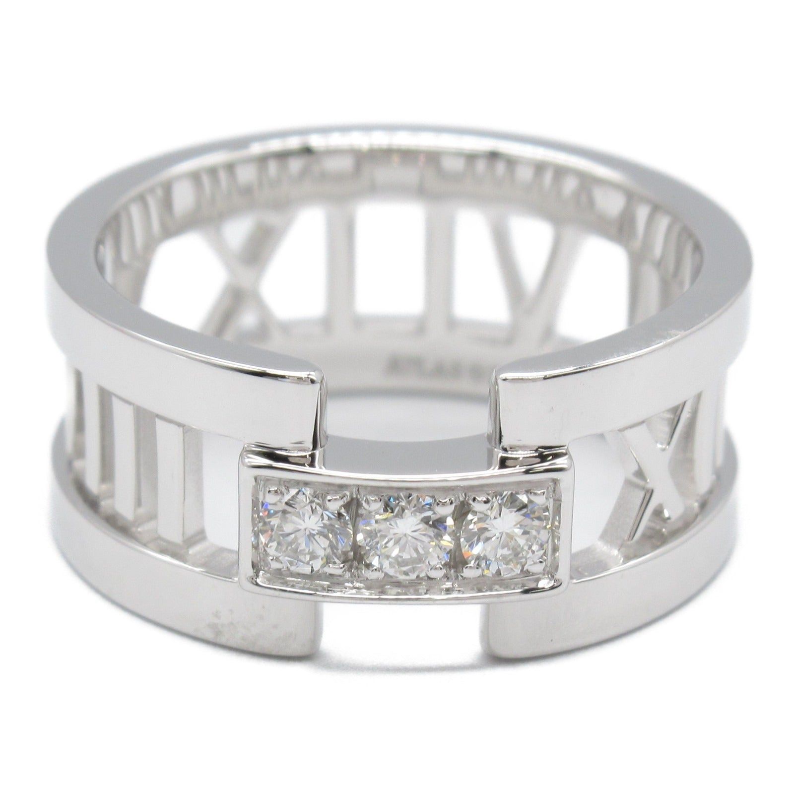 Tiffany & Co. Tiffany Co Open Atlas Diamond Ring K18Wg (White Gold) Clear Size ONE SIZE - 2 Thumbnail