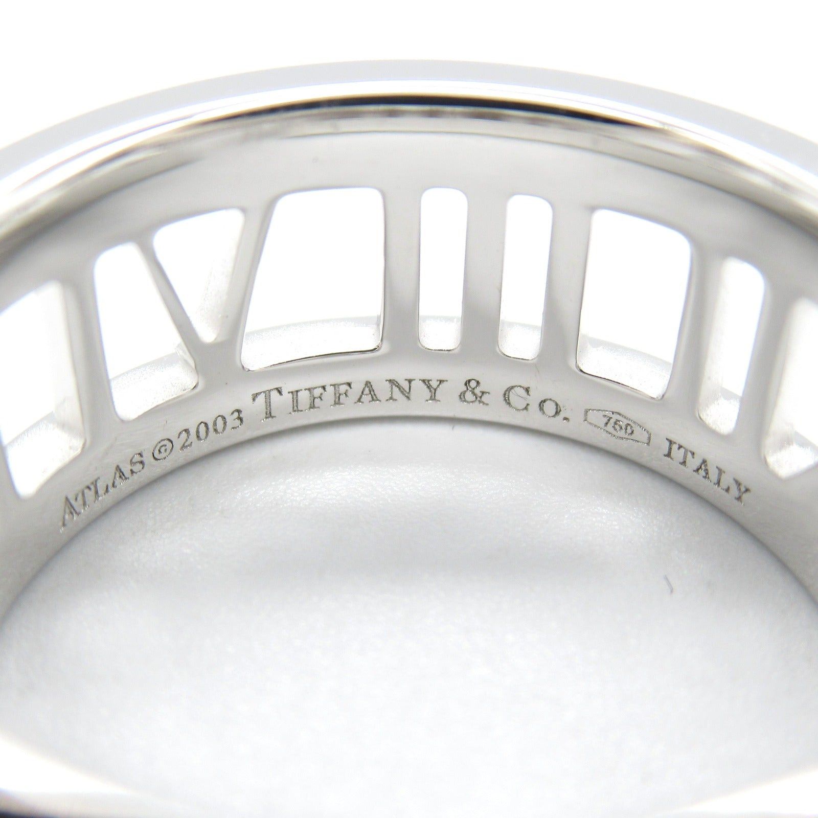 Tiffany & Co. Tiffany Co Open Atlas Diamond Ring K18Wg (White Gold) Clear Size ONE SIZE - 4 Thumbnail