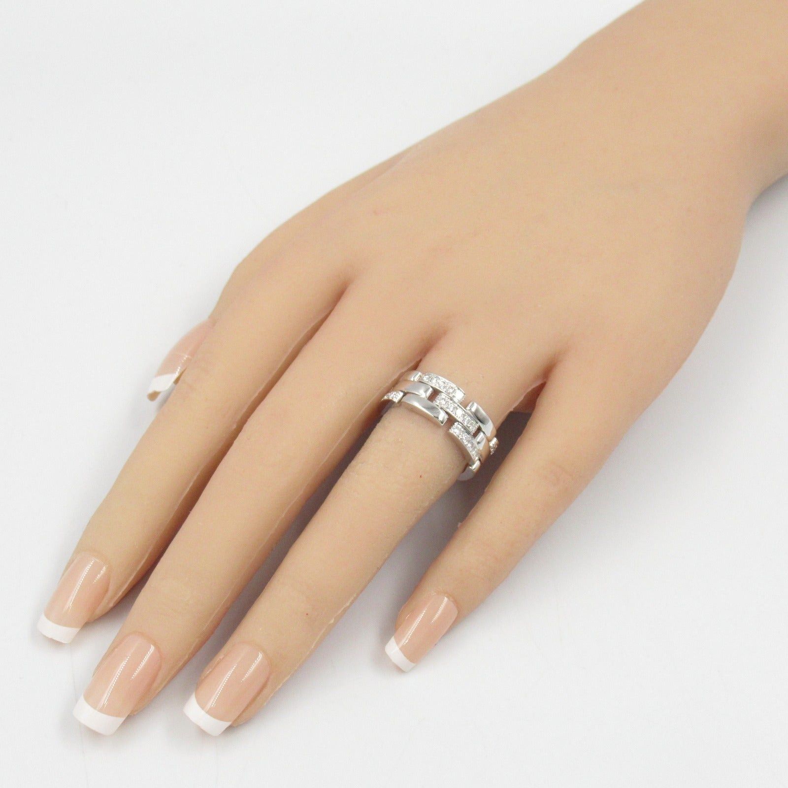 Cartier Cartier Mailon Panthère Half Diamond Ring K18Wg (White Gold) Clear Size ONE SIZE - 7 Thumbnail