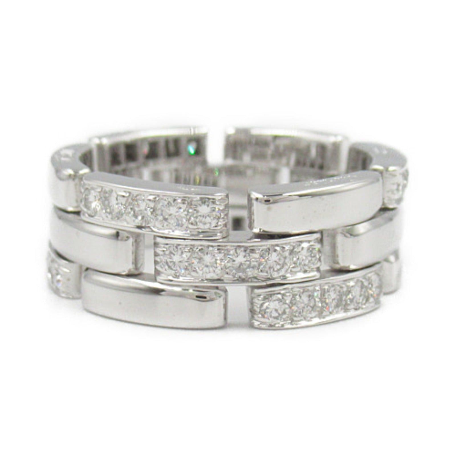 Cartier Cartier Mailon Panthère Half Diamond Ring K18Wg (White Gold) Clear Size ONE SIZE - 2 Thumbnail