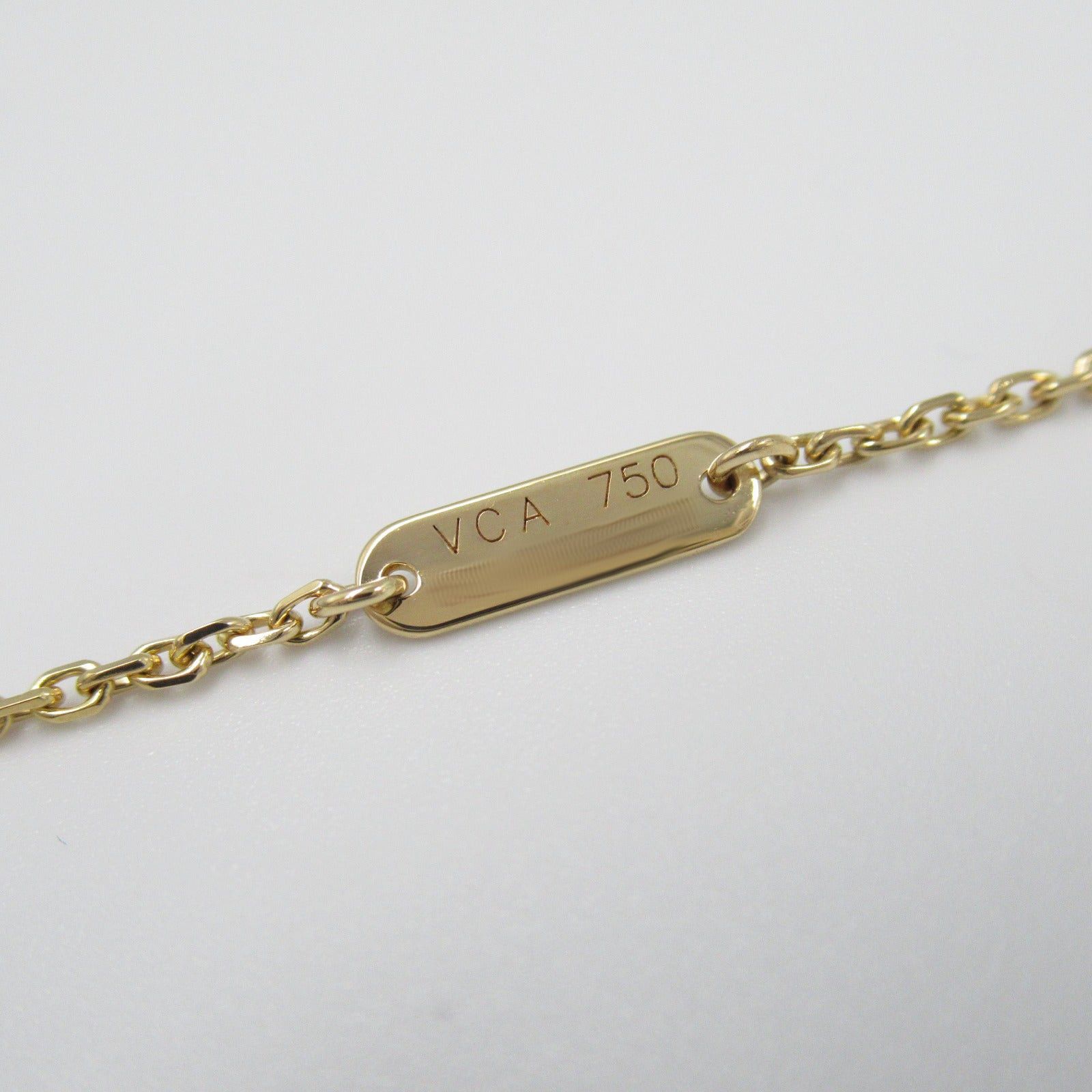 Van Cleef & Arpels Van Cleef Arpels Alhambra Necklace Tiger Eye K18 (Yellow Gold) Brown Size ONE SIZE - 4 Thumbnail