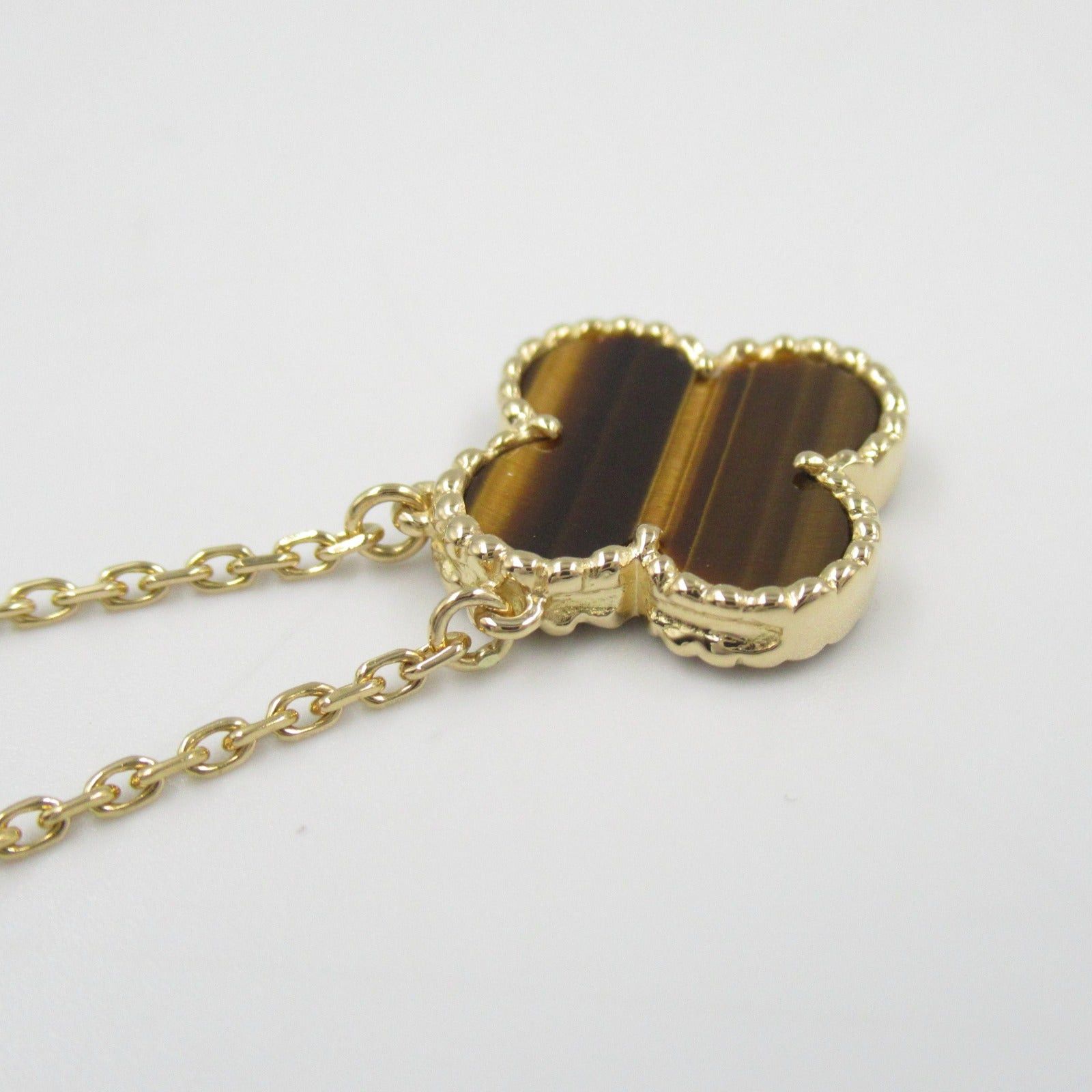 Van Cleef & Arpels Van Cleef Arpels Alhambra Necklace Tiger Eye K18 (Yellow Gold) Brown Size ONE SIZE - 6 Thumbnail