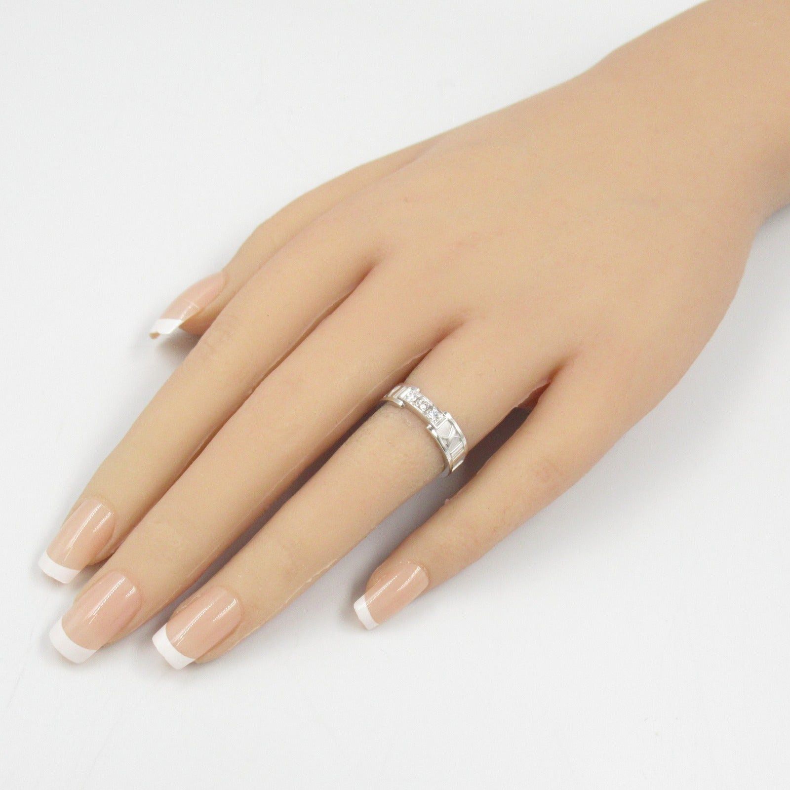 Tiffany & Co. Tiffany Co Atlas 3P Diamond Ring K18Wg (White Gold) Clear Size ONE SIZE - 7 Thumbnail