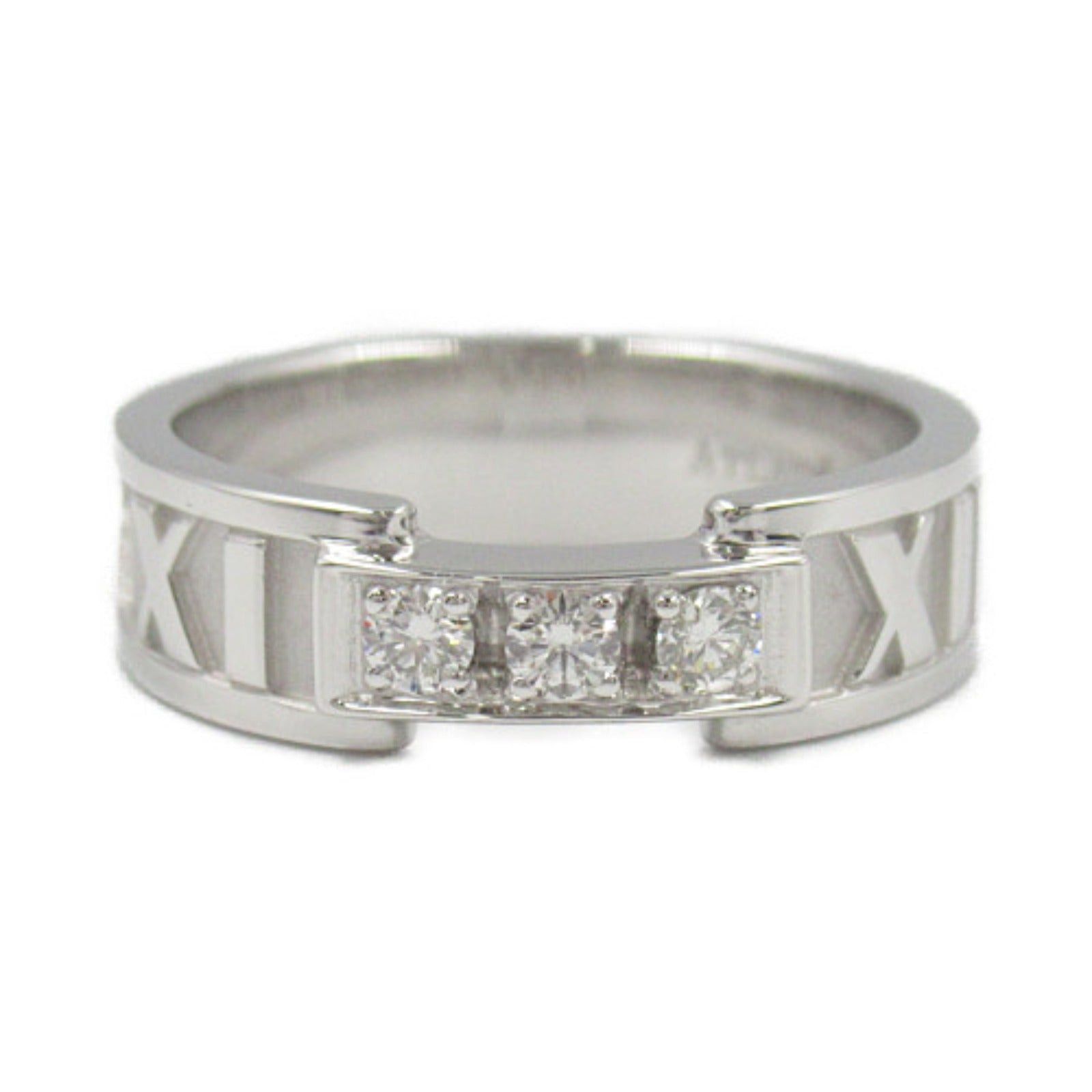 Tiffany & Co. Tiffany Co Atlas 3P Diamond Ring K18Wg (White Gold) Clear Size ONE SIZE - 2 Thumbnail