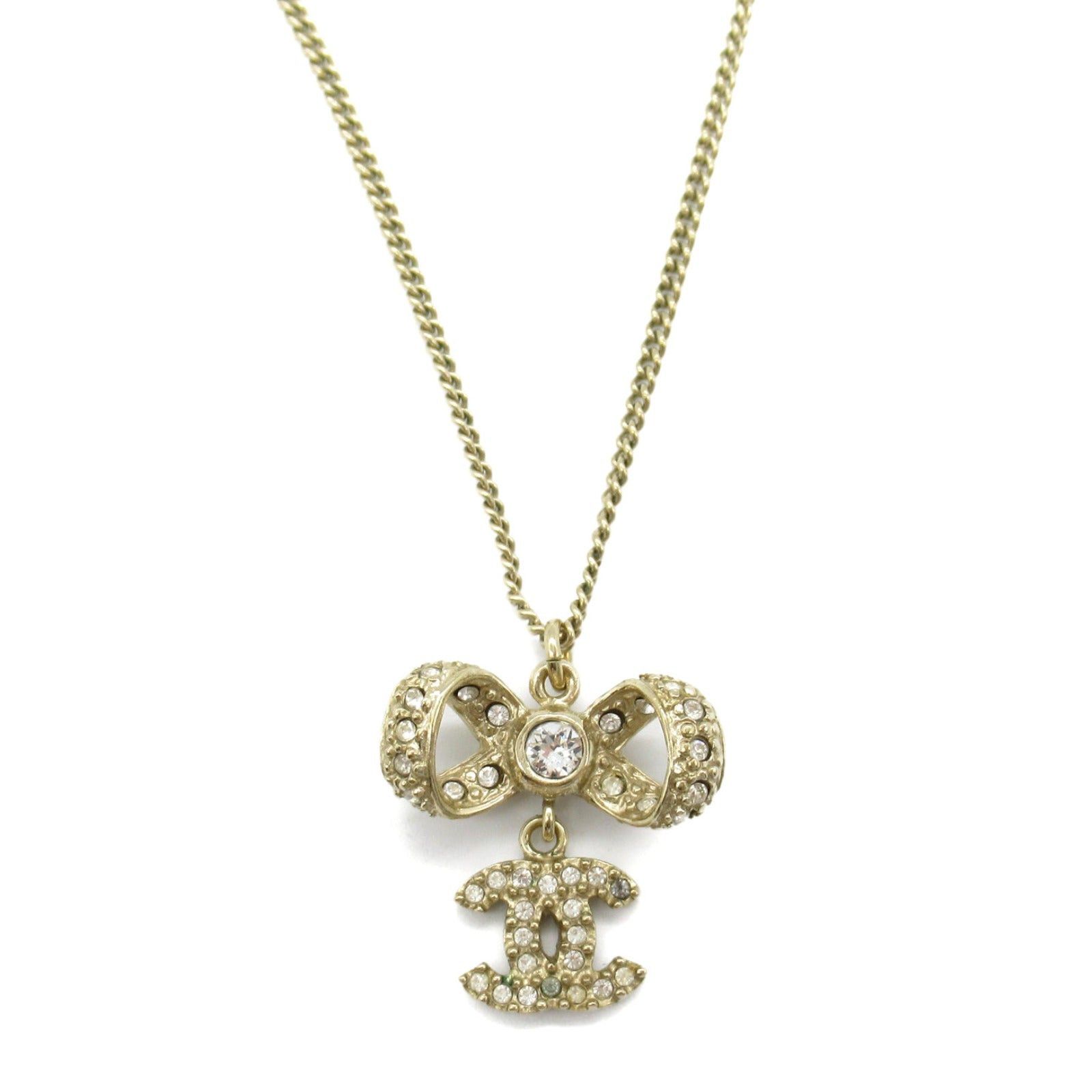 Chanel Chanel Coco Mark Necklace Gp (Gold Plated) Gold Champagne Size ONE SIZE - 2 Thumbnail