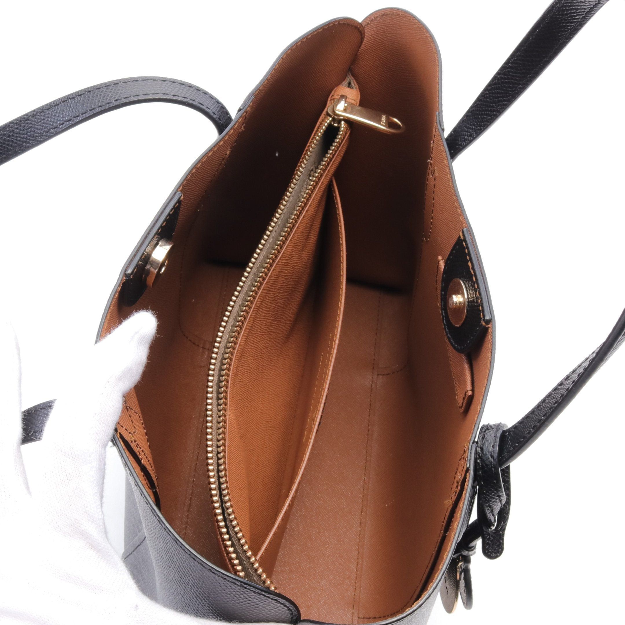 Furla Furla Vittoria Handbag Leather Black Size ONE SIZE - 3 Thumbnail