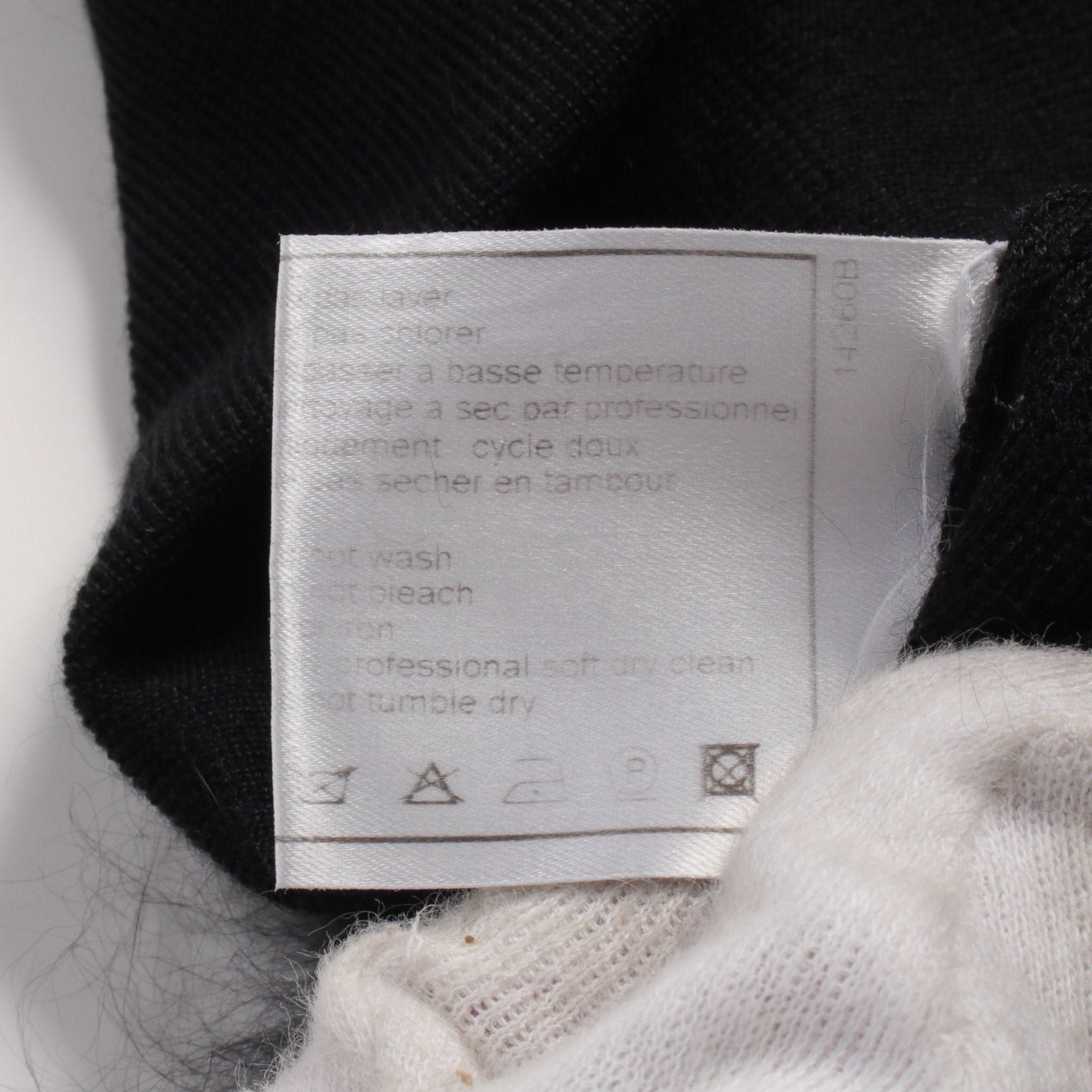Chanel Chanel Knit Short Sleeve Cashmere Silk Black 02A Size ONE SIZE - 5 Thumbnail